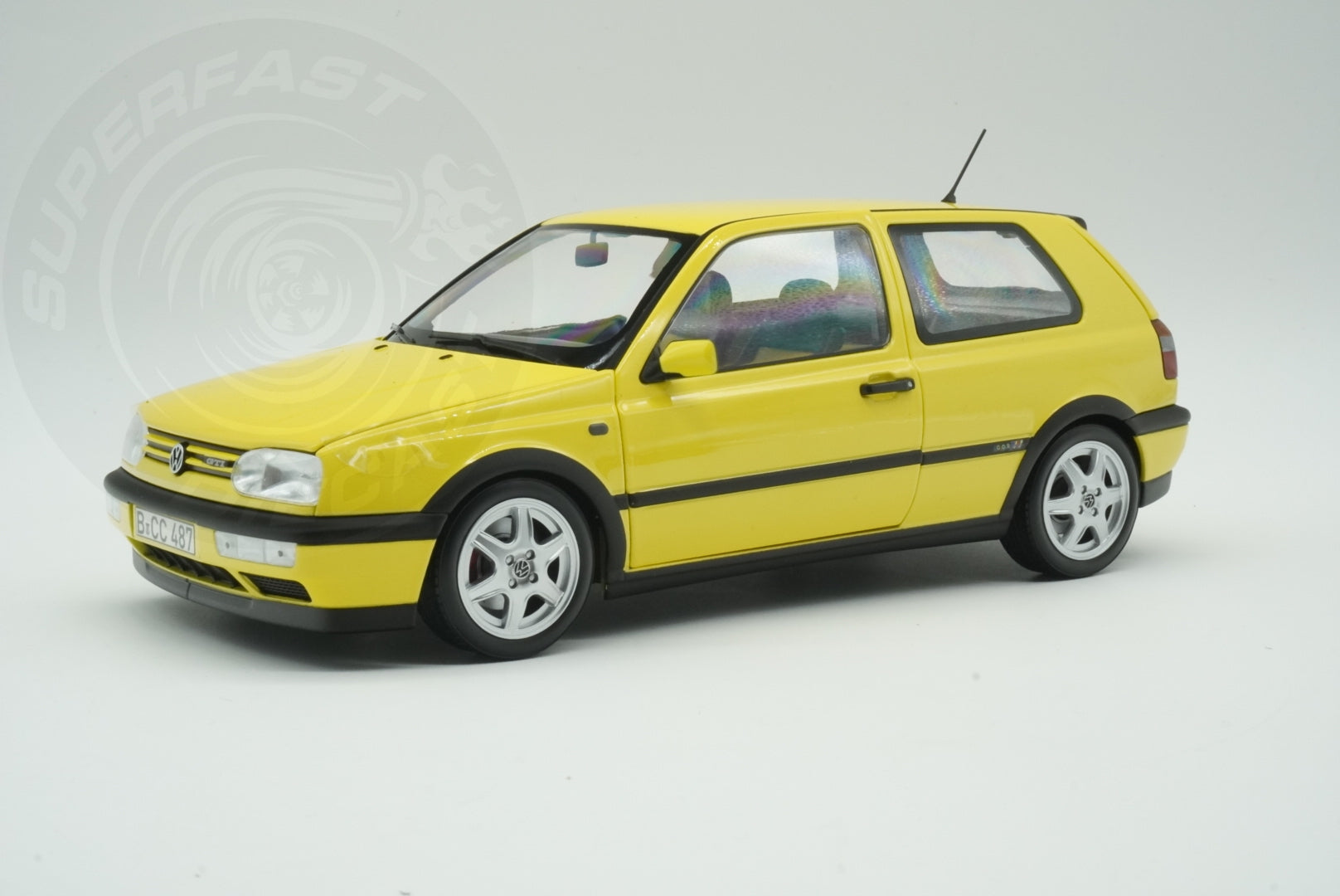 Norev 1:18 Scale Diecast - 1994 VW Volkswagen Golf Mk3 Colour Concept Yellow - 188507