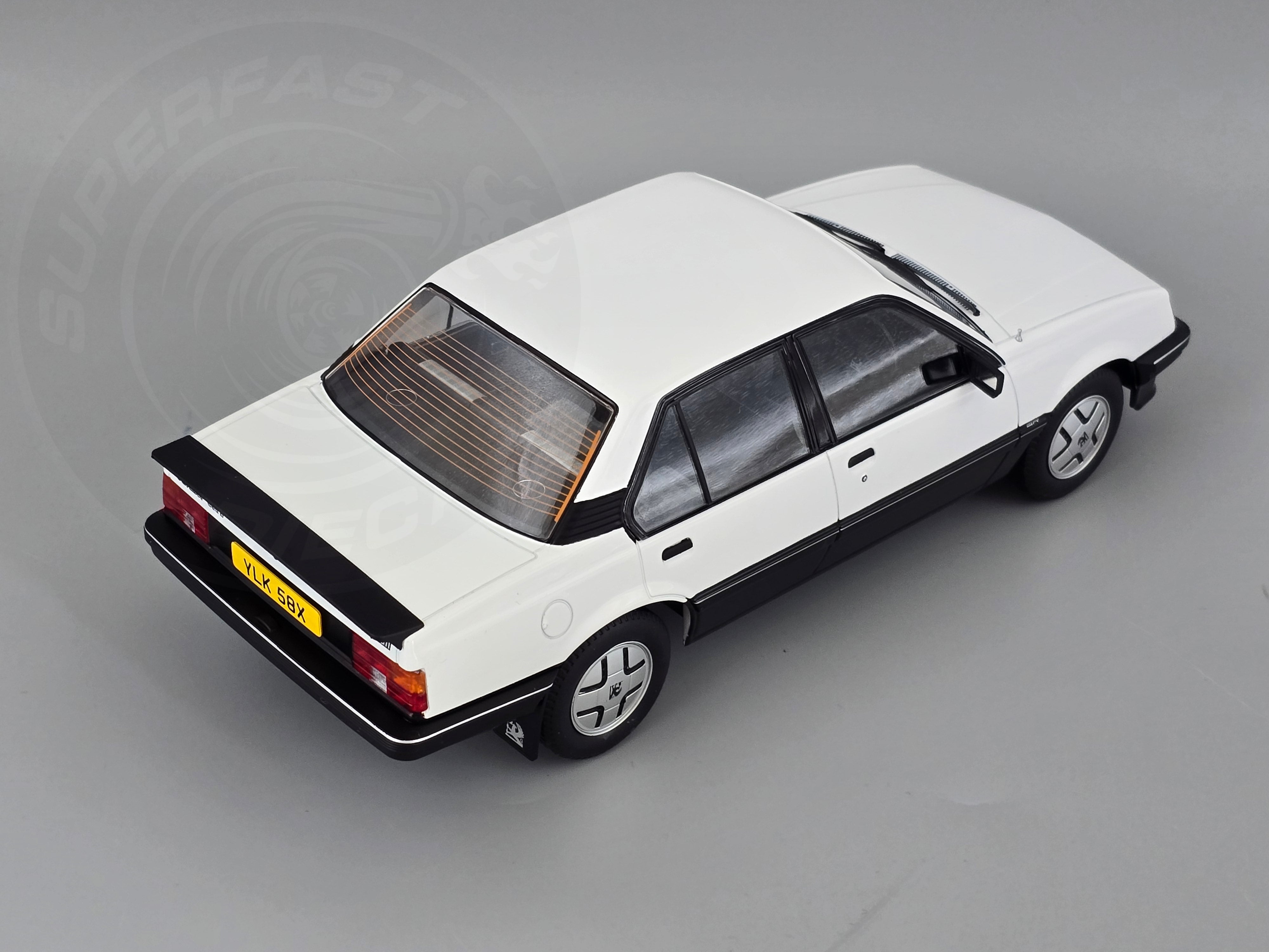 MCG 1:18 Scale Diecast - 1981 Vauxhall Cavalier SR, White, RHD UK Exclusive - MCG18582