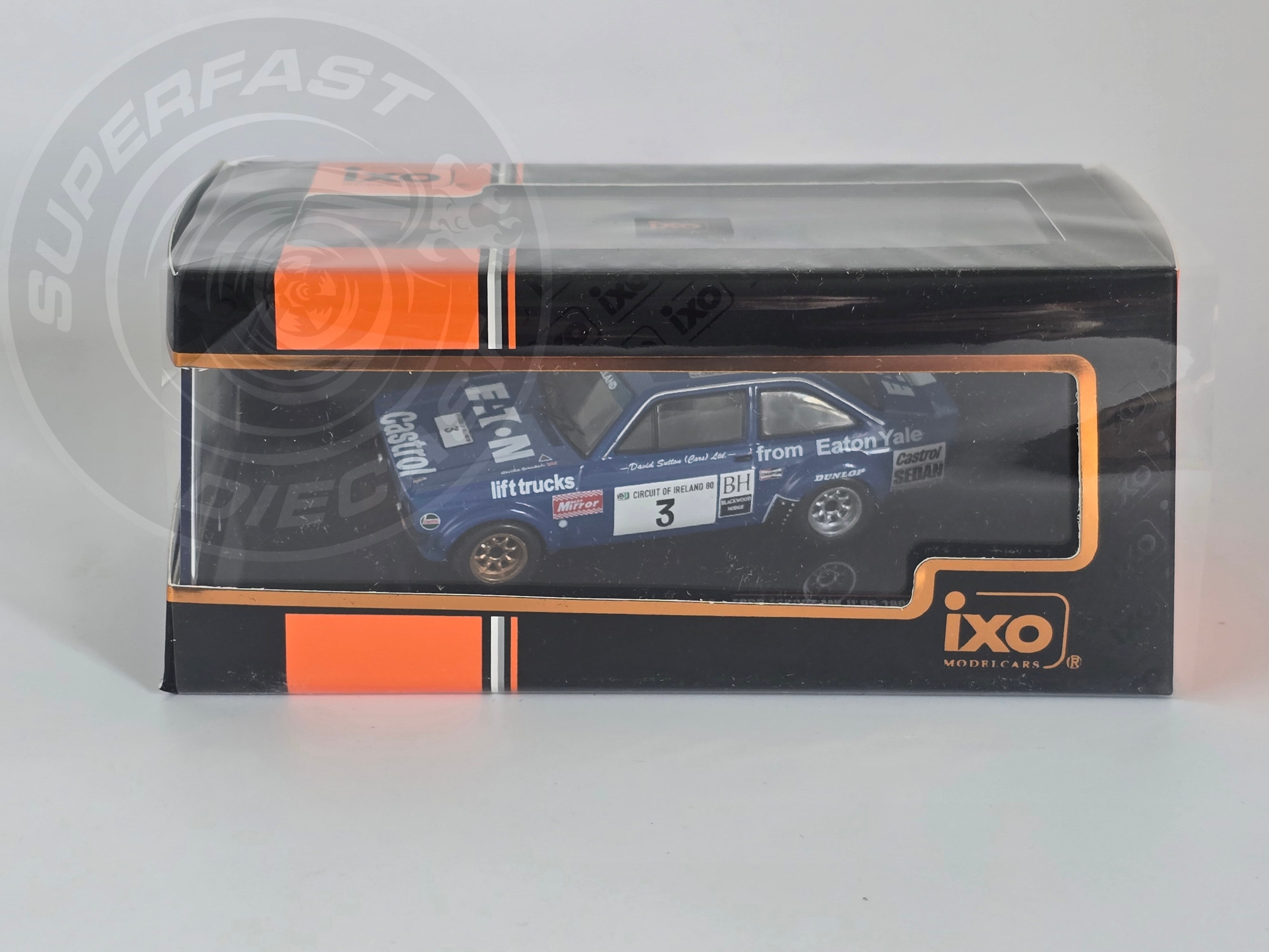 IXO 1:43 Scale Diecast - FORD ESCORT MK 2 RS 1800 #3 B.Coleman - N.Brendan Circuit of Ireland 1980 - RAC440.22