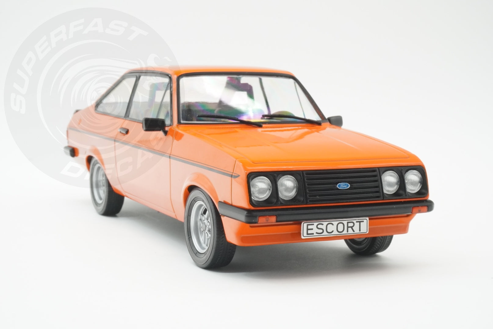 MCG 1:18 Scale Diecast Model Car - Ford Escort Mk2 RS2000 in Orange - Limited Edition - MCG181310MCW