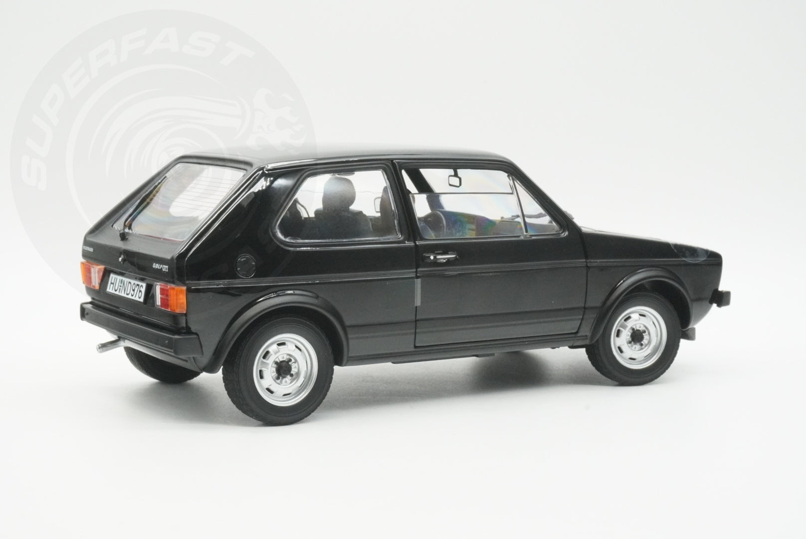Norev 1:18 Scale Diecast Model Car - 1976 Volkswagen Golf Mk1 GTI Black - 188487