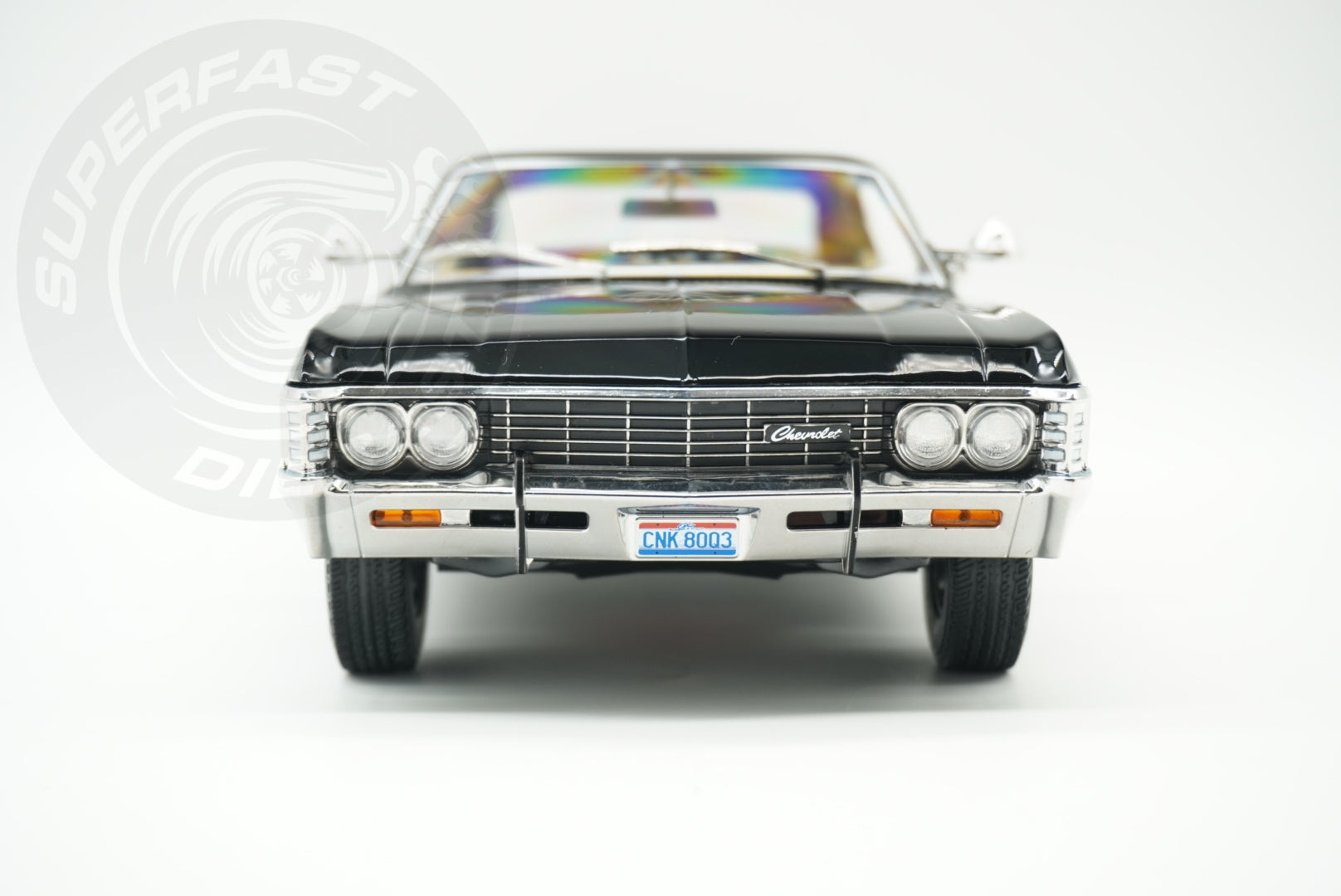 MCG 1:18 Diecast - 1967 Chevrolet Impala (Baby), Supernatural, Black - MCG181006
