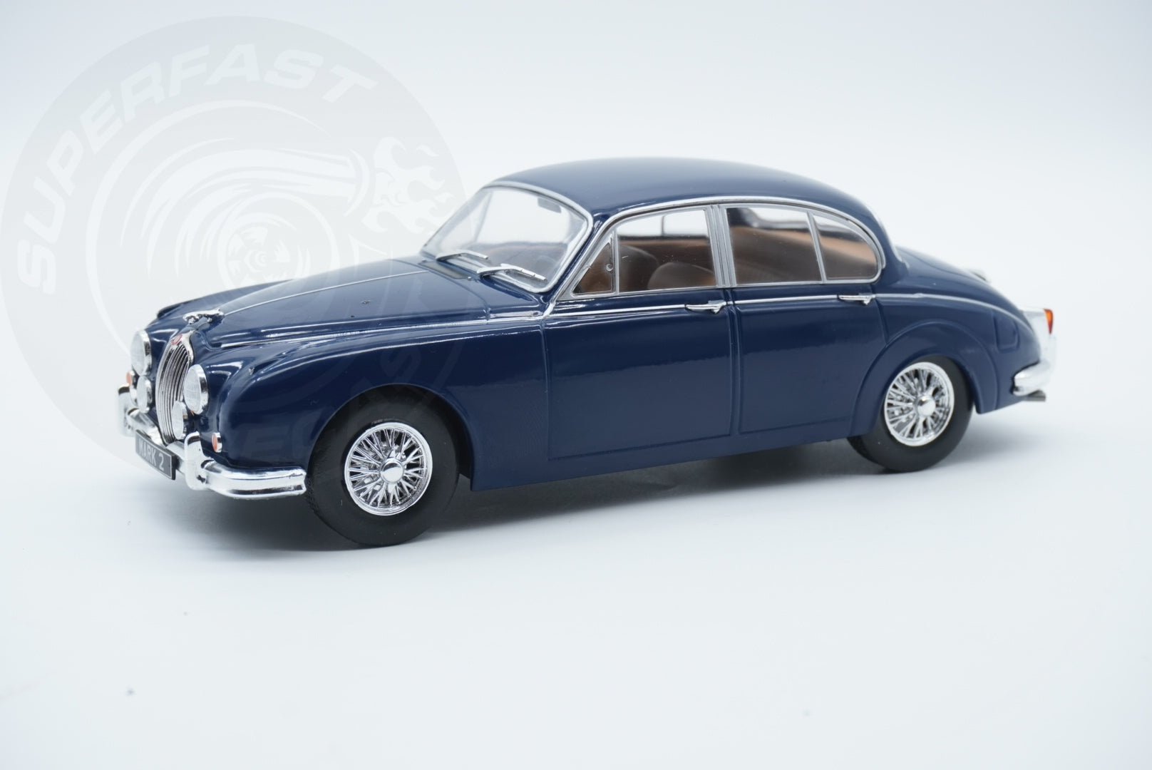 Whitebox 1:24 Scale Diecast - 1959 Jaguar Mk 2 in Blue - WB124201