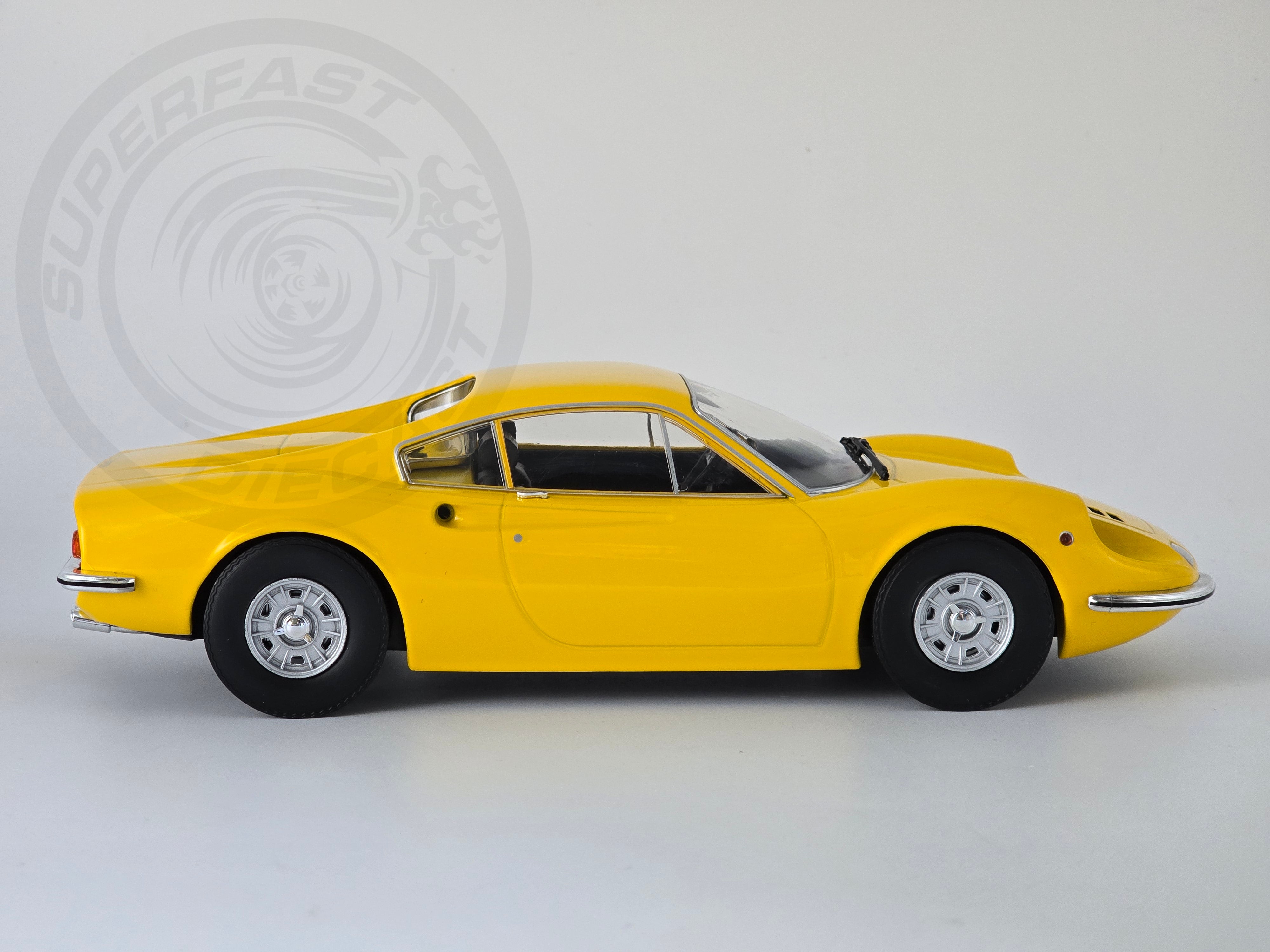 MCG 1:18 Diecast - 1969 Ferrari Dino 246 GT, Yellow - MCG18168