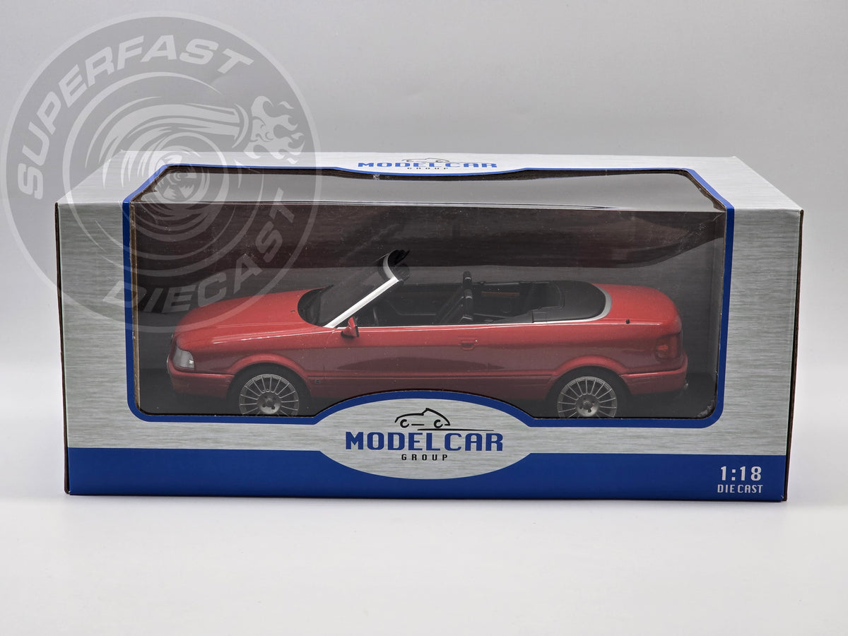 MCG 1:18 Scale Diecast - 1991 Audi 80 Cabriolet, Red - MCG181224