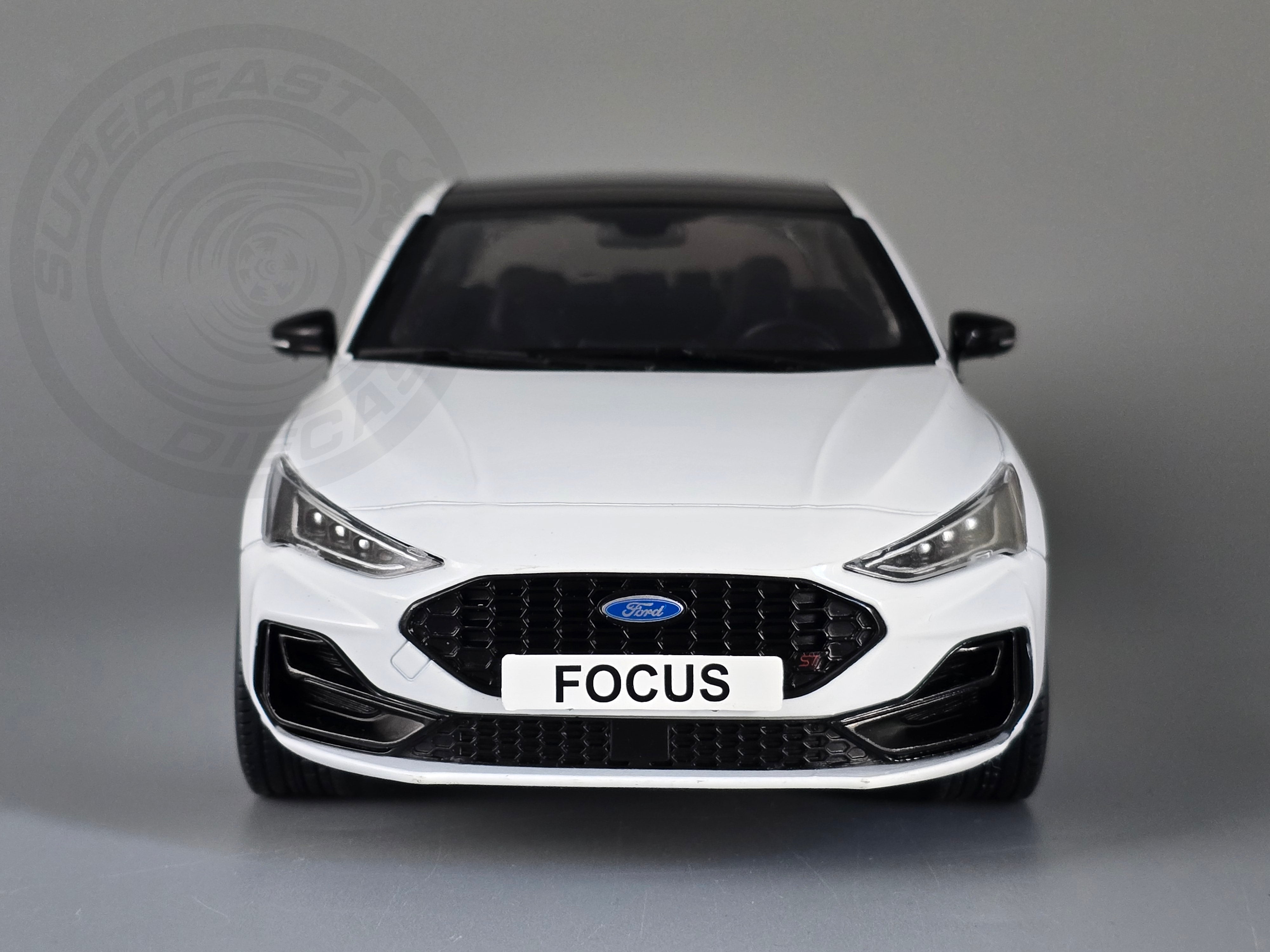 MCG 1:18 Scale Diecast Model Car - 2022 Ford Focus ST Track Pack, White