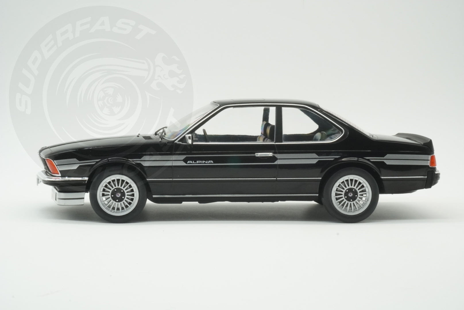 MCG 1:18 Scale Diecast Model Car - 1980 BMW Alpina B7 Turbo (E24), Black - MCG18235