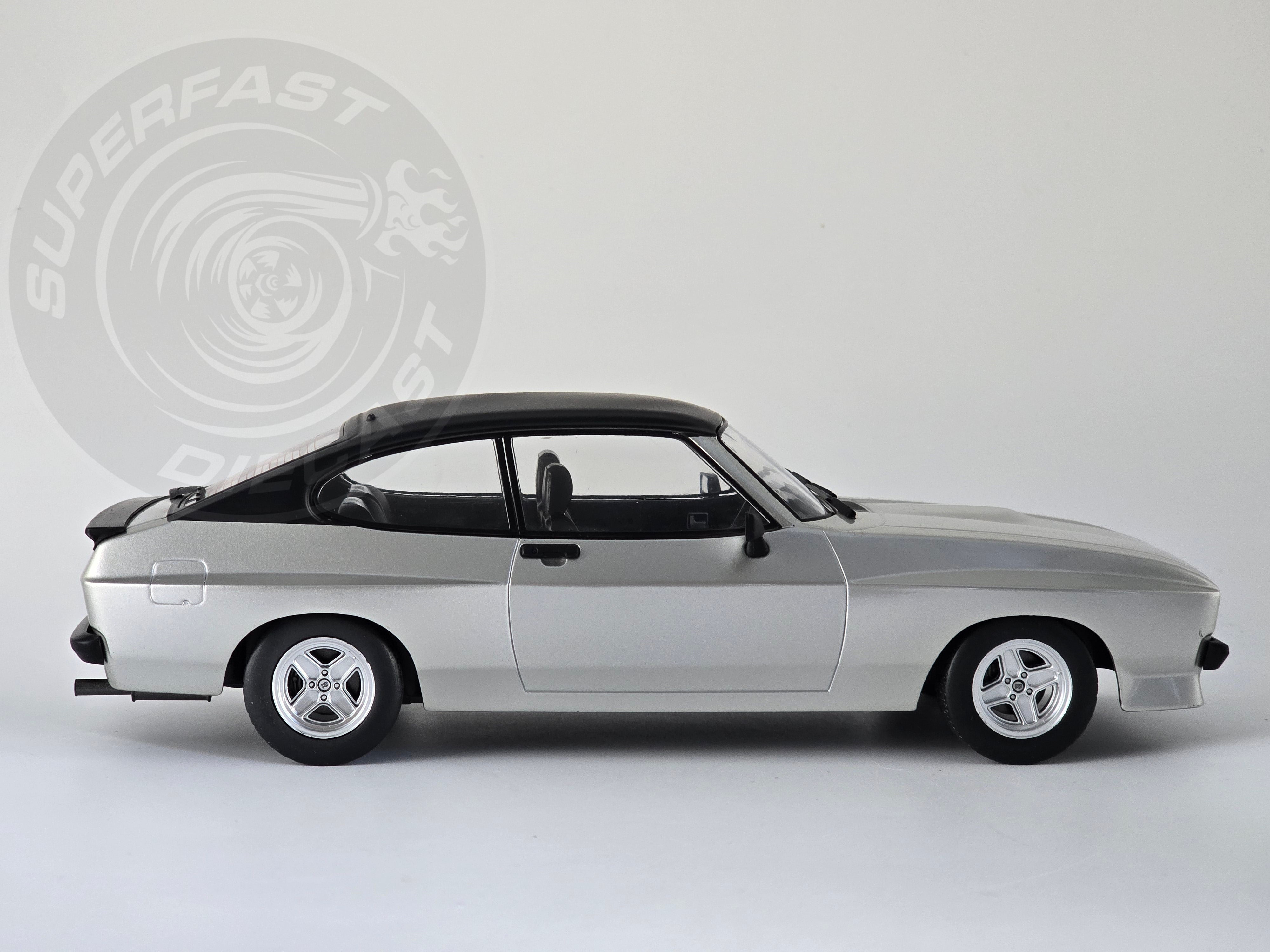MCG 1:18 Scale Diecast 1975 Ford Capri MK2 X-Pack, Silver, RHD (The Professionals)