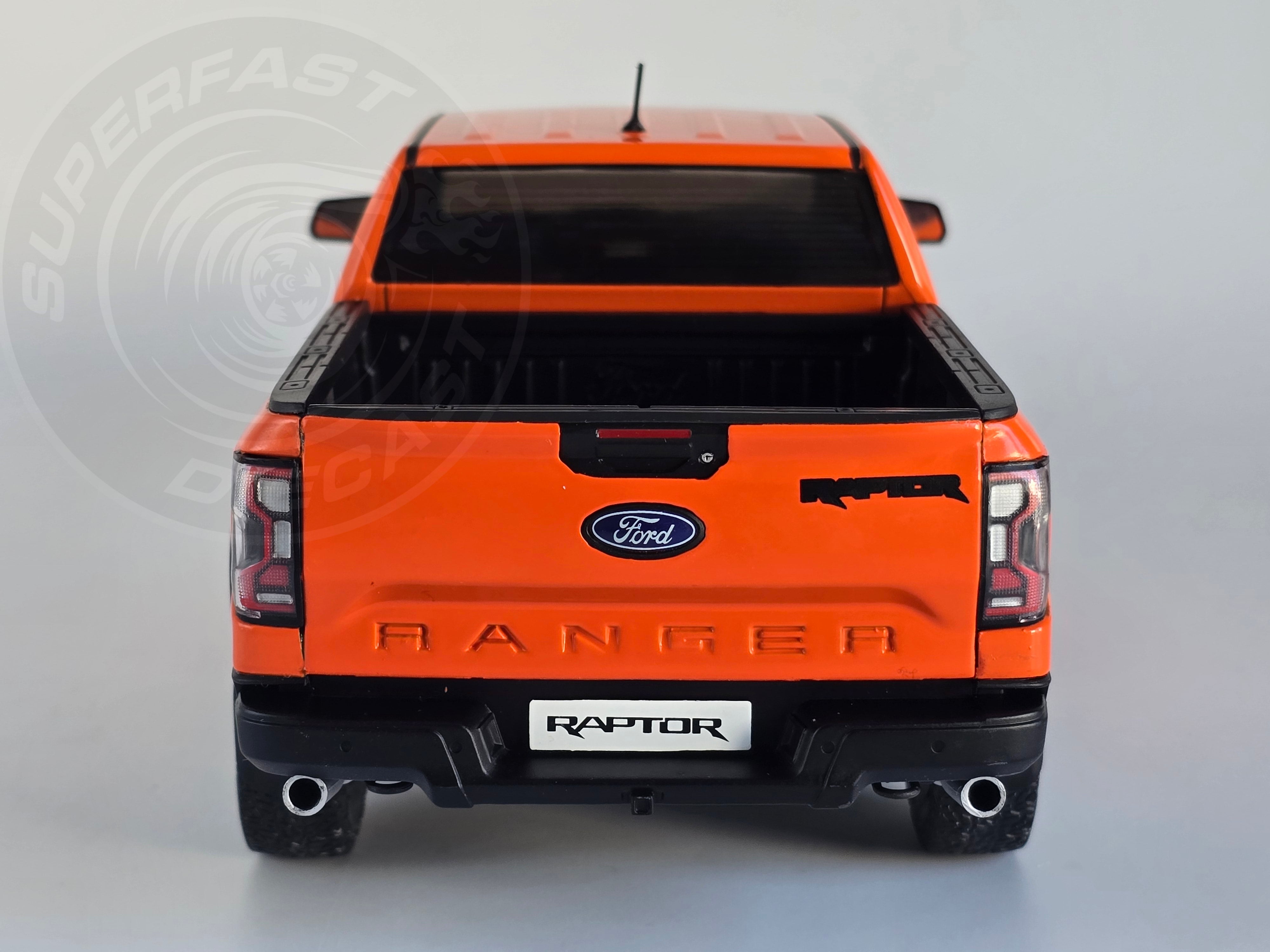MCG 1:18 Scale Diecast Model Car - 2023 Ford Ranger Raptor, Orange
