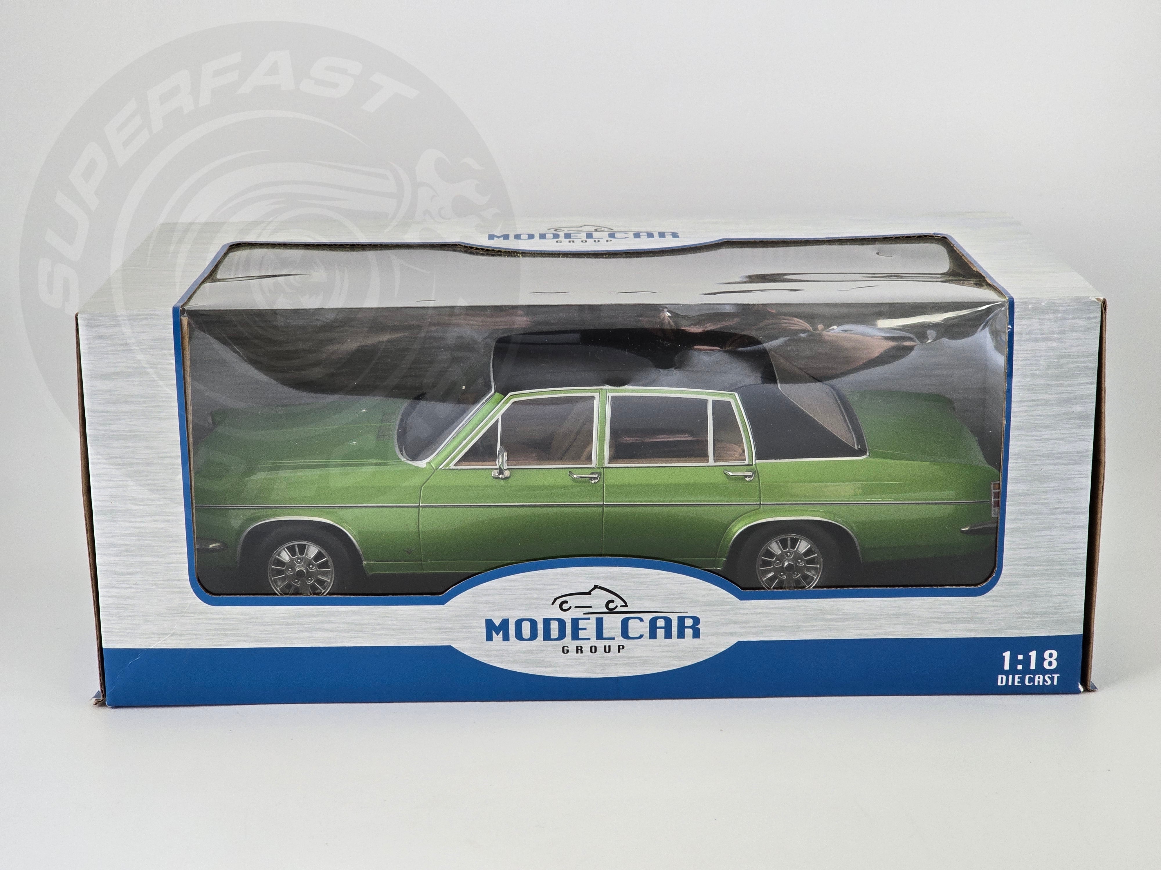 MCG 1:18 Scale Diecast Model Car - 1972 Opel Diplomat B 5.4L Automatic, Green