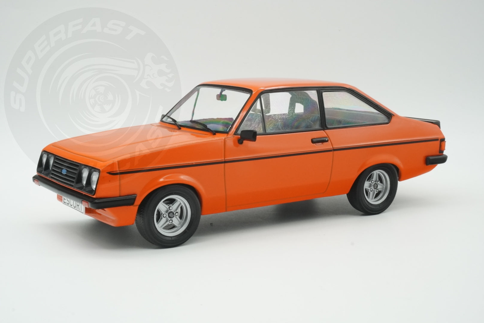 MCG 1:18 Scale Diecast Model Car - Ford Escort Mk2 RS2000 in Orange - Limited Edition - MCG181310MCW