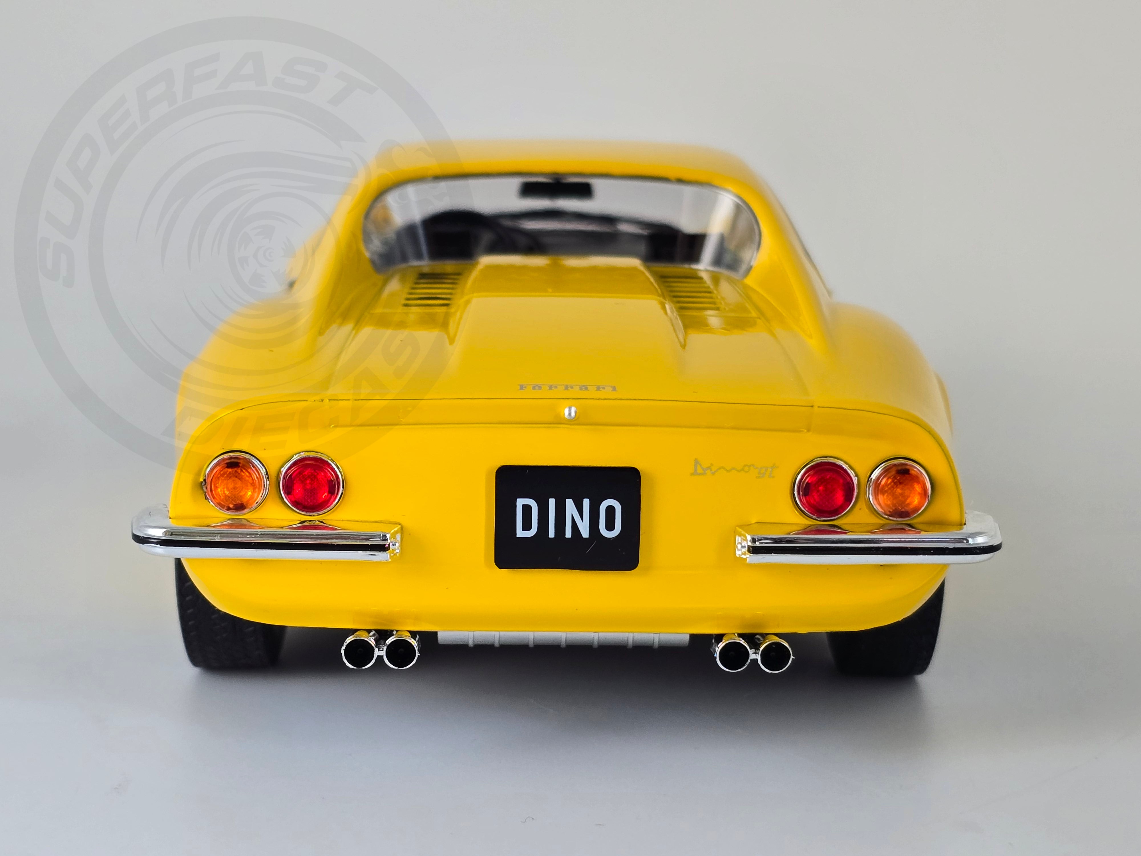 MCG 1:18 Diecast - 1969 Ferrari Dino 246 GT, Yellow - MCG18168