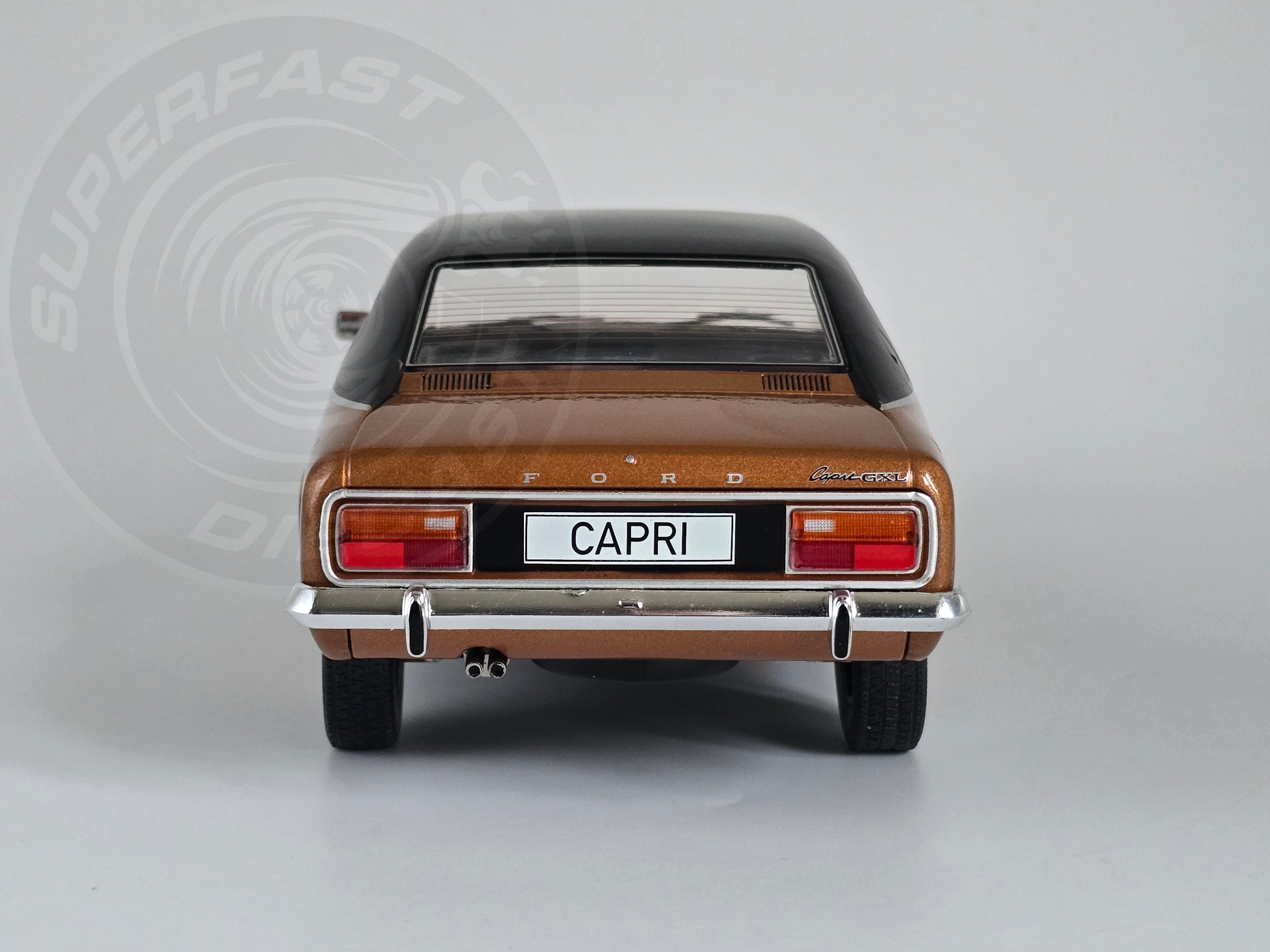 MCG 1:18 Scale Diecast 1970 Ford Capri MK1 GLX, Brown/Black - MCG18537