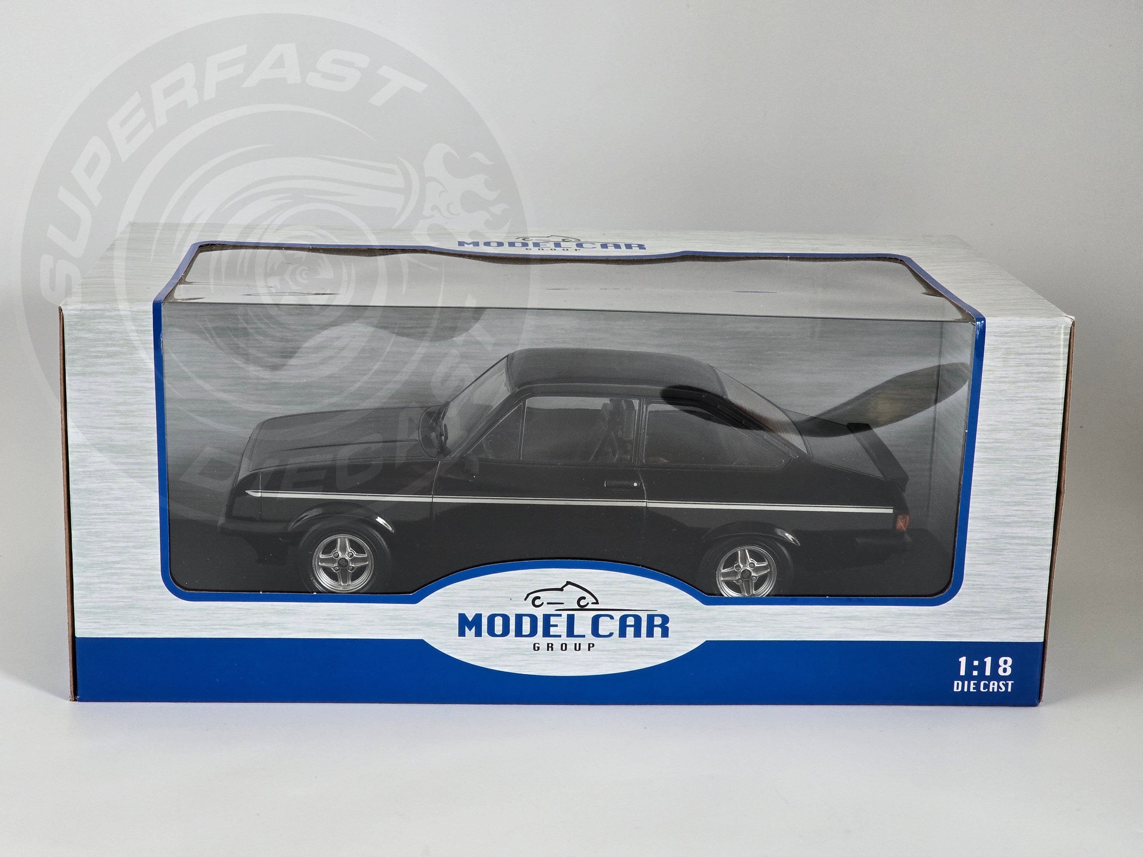 MCG 1:18 Scale Diecast Model Car -  Ford Escort Mk2 RS2000 in Black