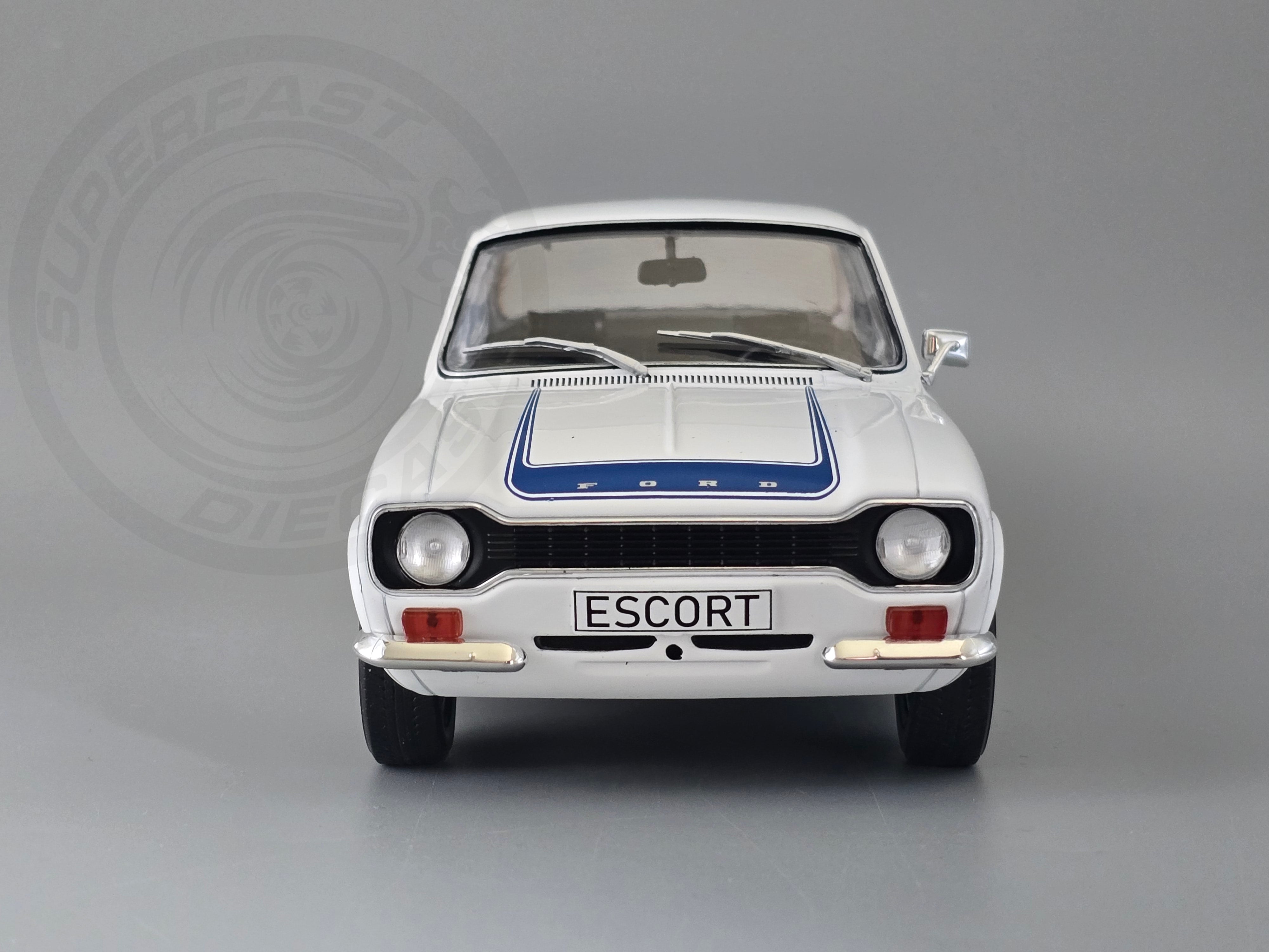 MCG 1:18 Scale Diecast Model Car - 1973 Ford Escort Mk1 RS2000 in White