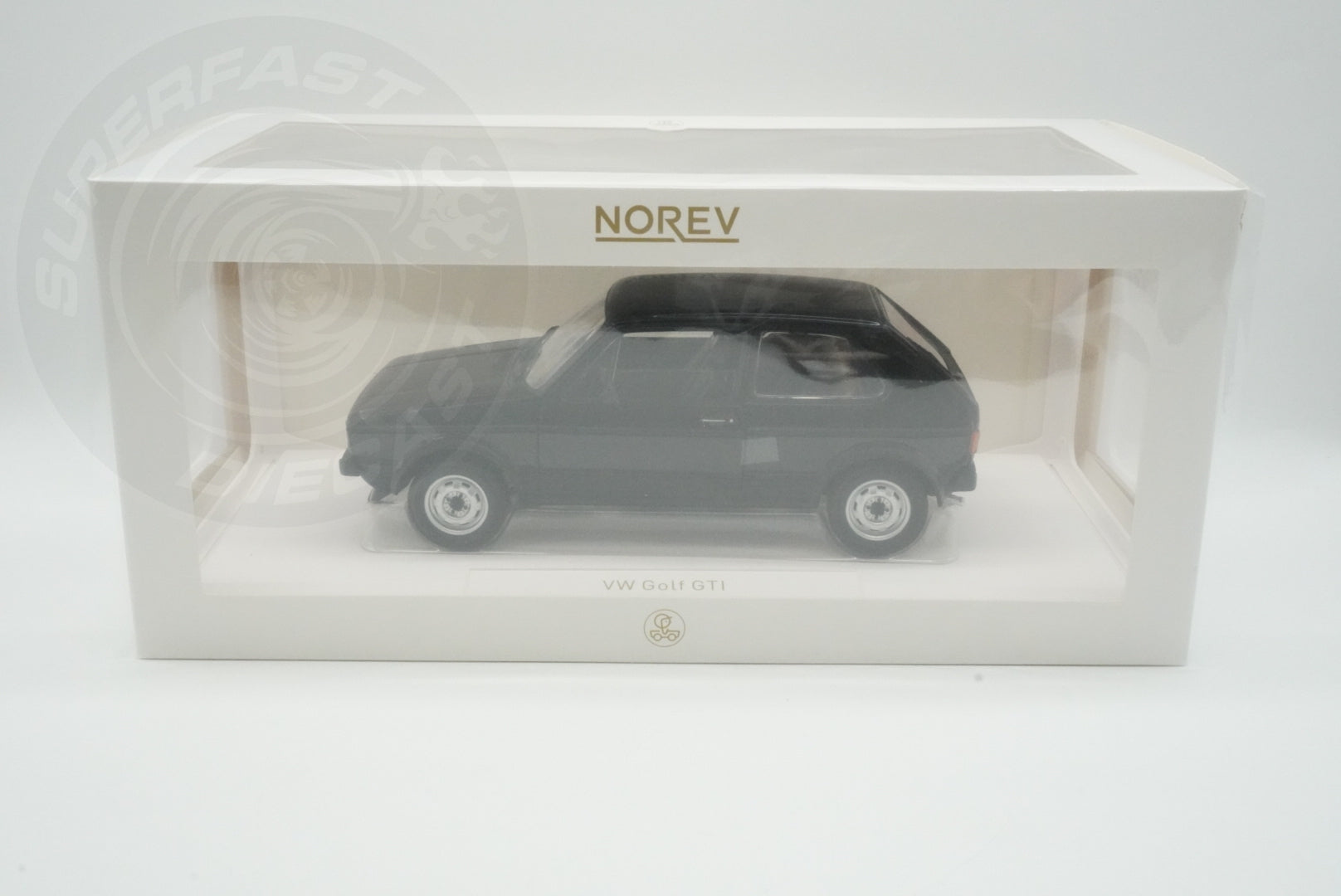 Norev 1:18 Scale Diecast Model Car - 1976 Volkswagen Golf Mk1 GTI Black - 188487