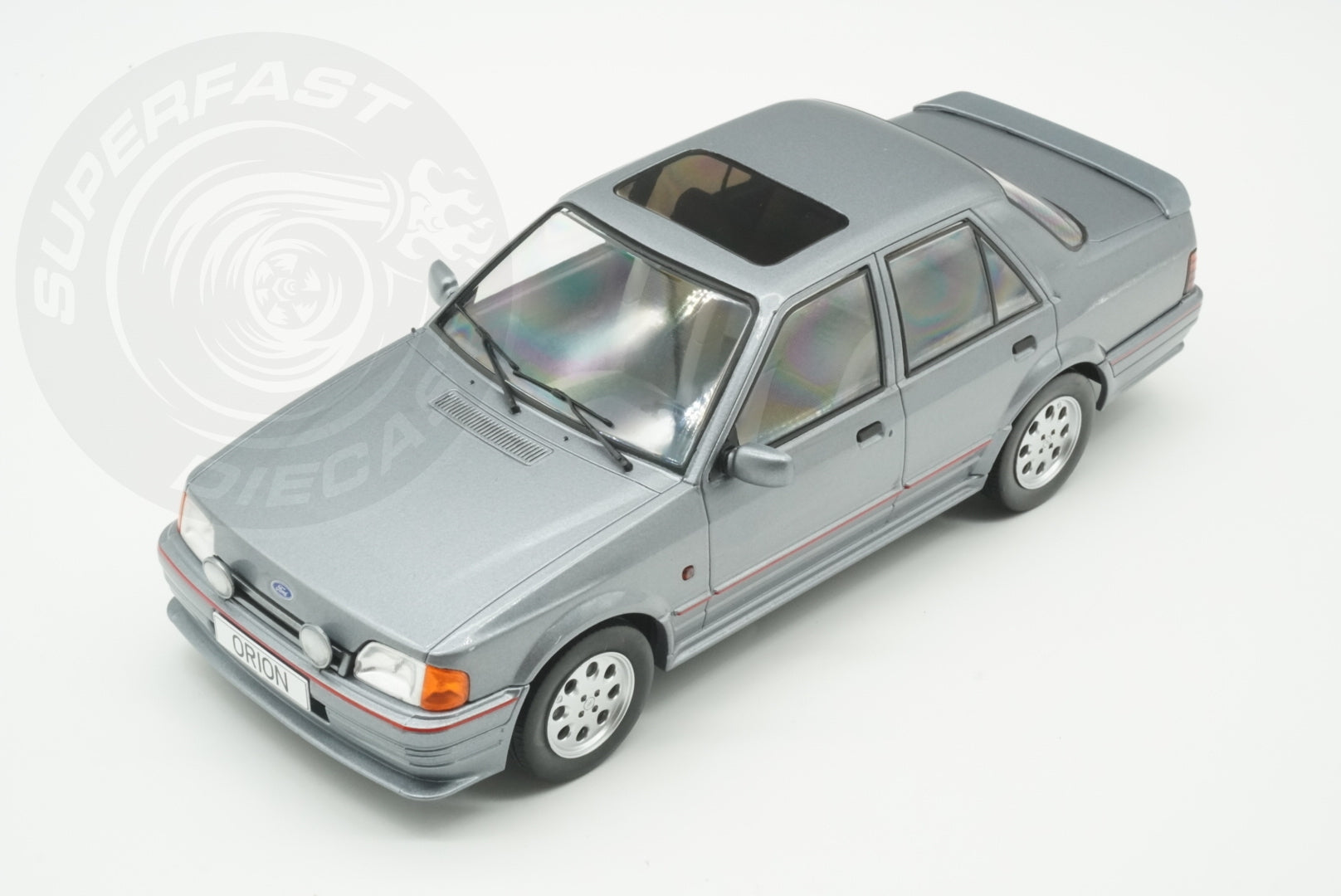 MCG 1:18 Scale Diecast - Ford Orion Mk II LHD with RS Bodykit, Grey - MCG18489
