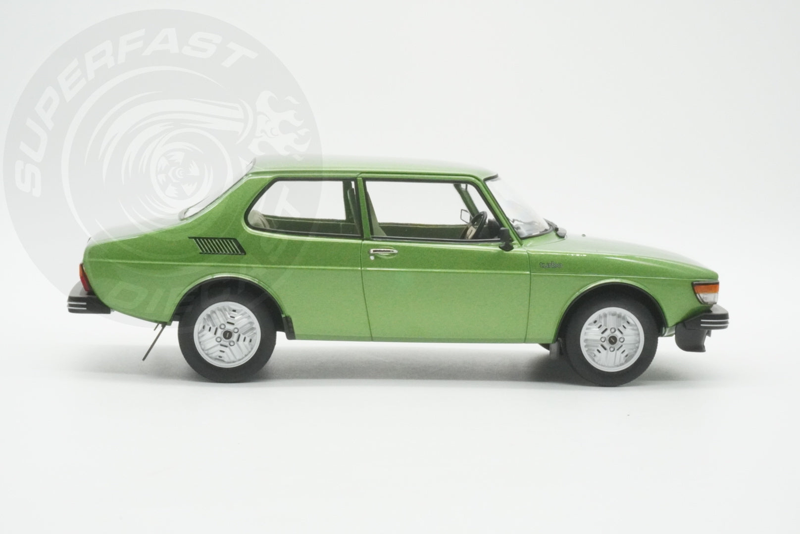 MCG 1:18 Scale Diecast - 1977 Saab 99 Turbo, Green - MCG18440