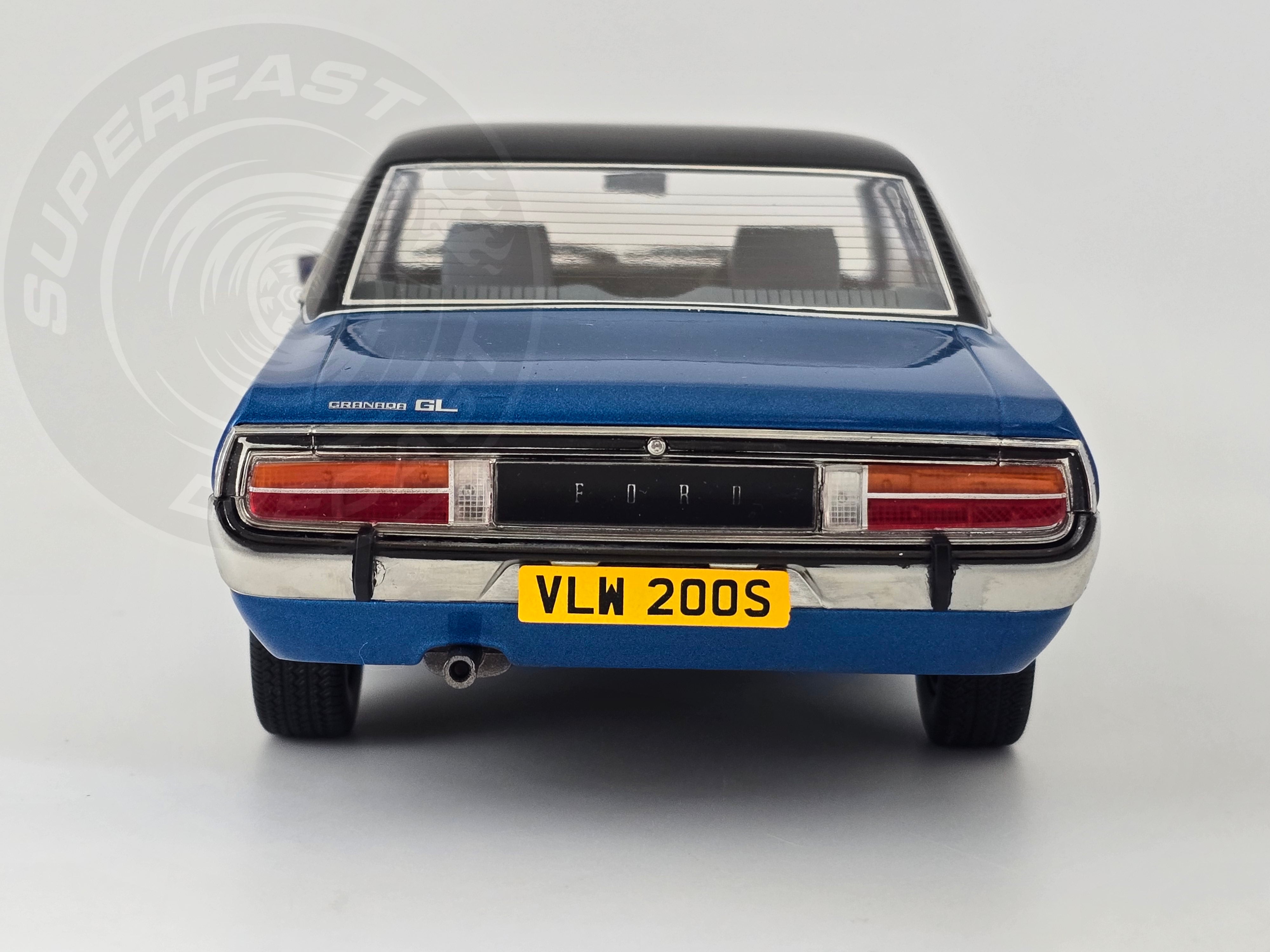 MCG 1:18 Scale Diecast Model Car - 1975 Ford Granada MK 1, Metallic Blue (RHD) - UK Exclusive