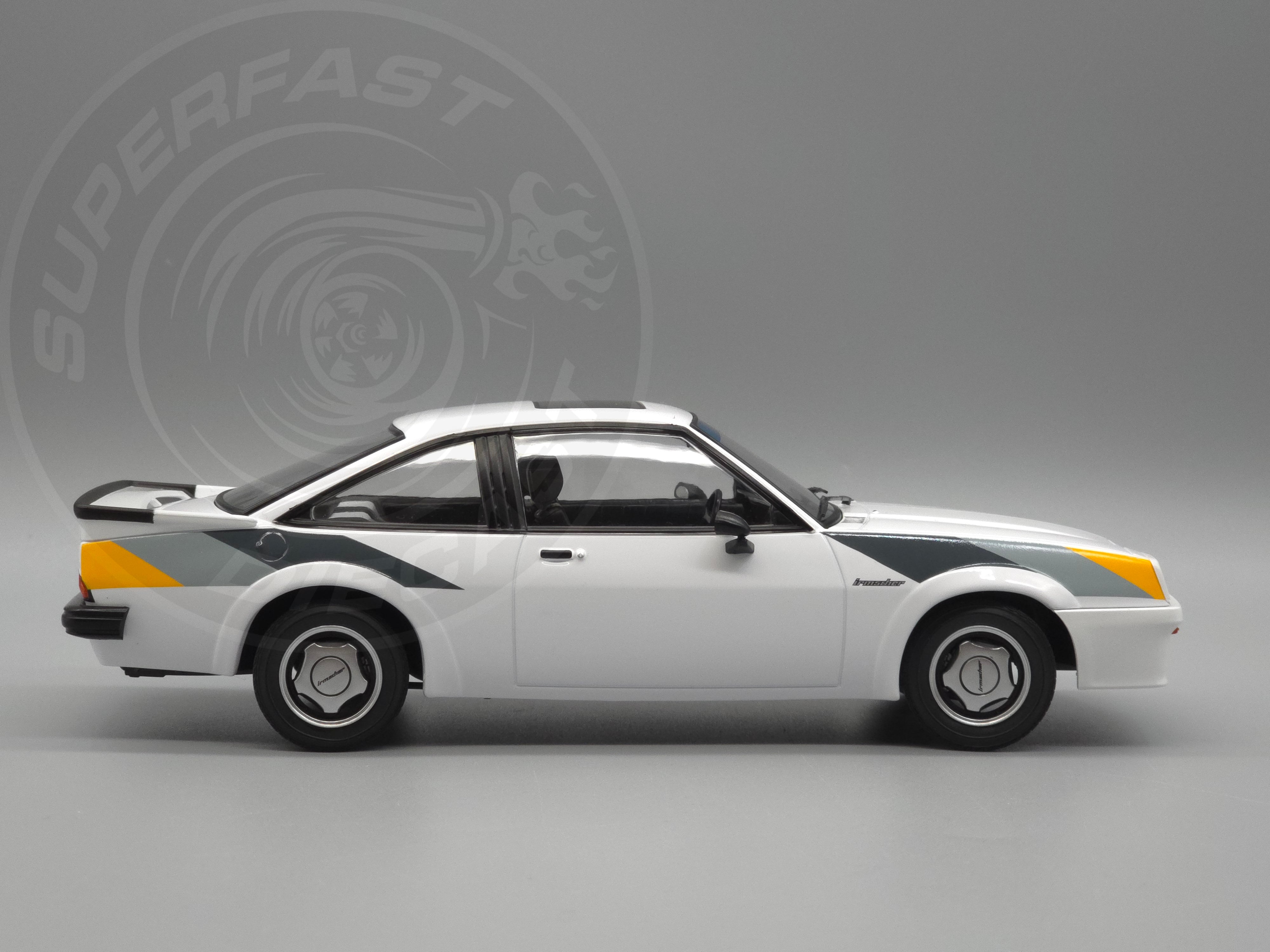 Norev 1:18 Scale Diecast - 1984 Opel Manta B Irmsher (The Movie Fred) - White- 183306