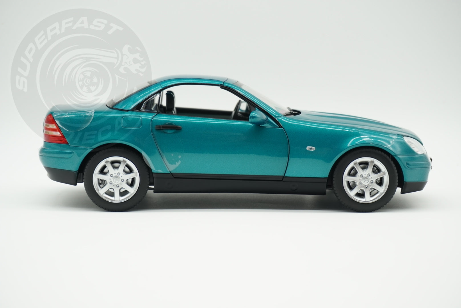 Norev 1:18 Scale Diecast Car - 1996 Mercedes Benz SLK, Vivianit Green - 183021