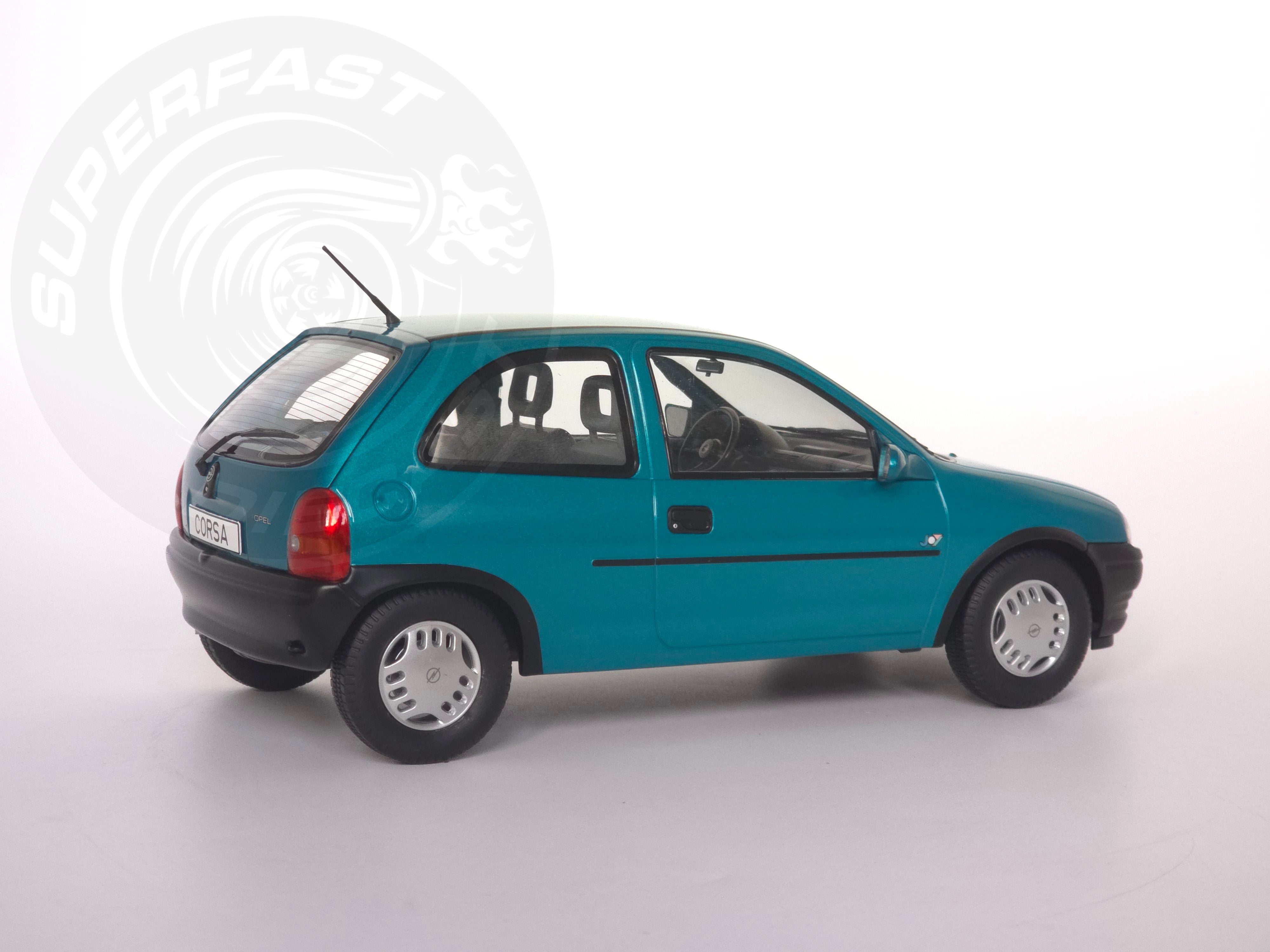 MCG 1:18 Scale Diecast - 1993 Opel Corsa B, Metallic Turquoise - MCG18514