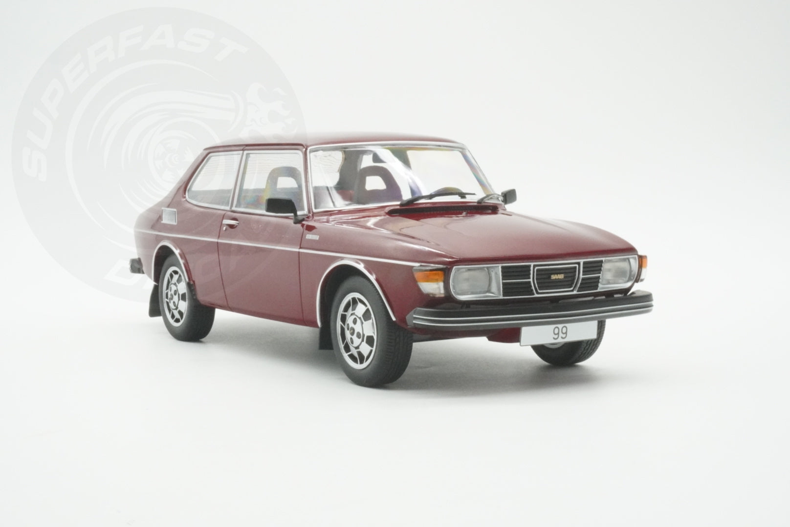 MCG 1:18 Scale Diecast - 1977 Saab 99 Turbo, Dark Red - MCG18441