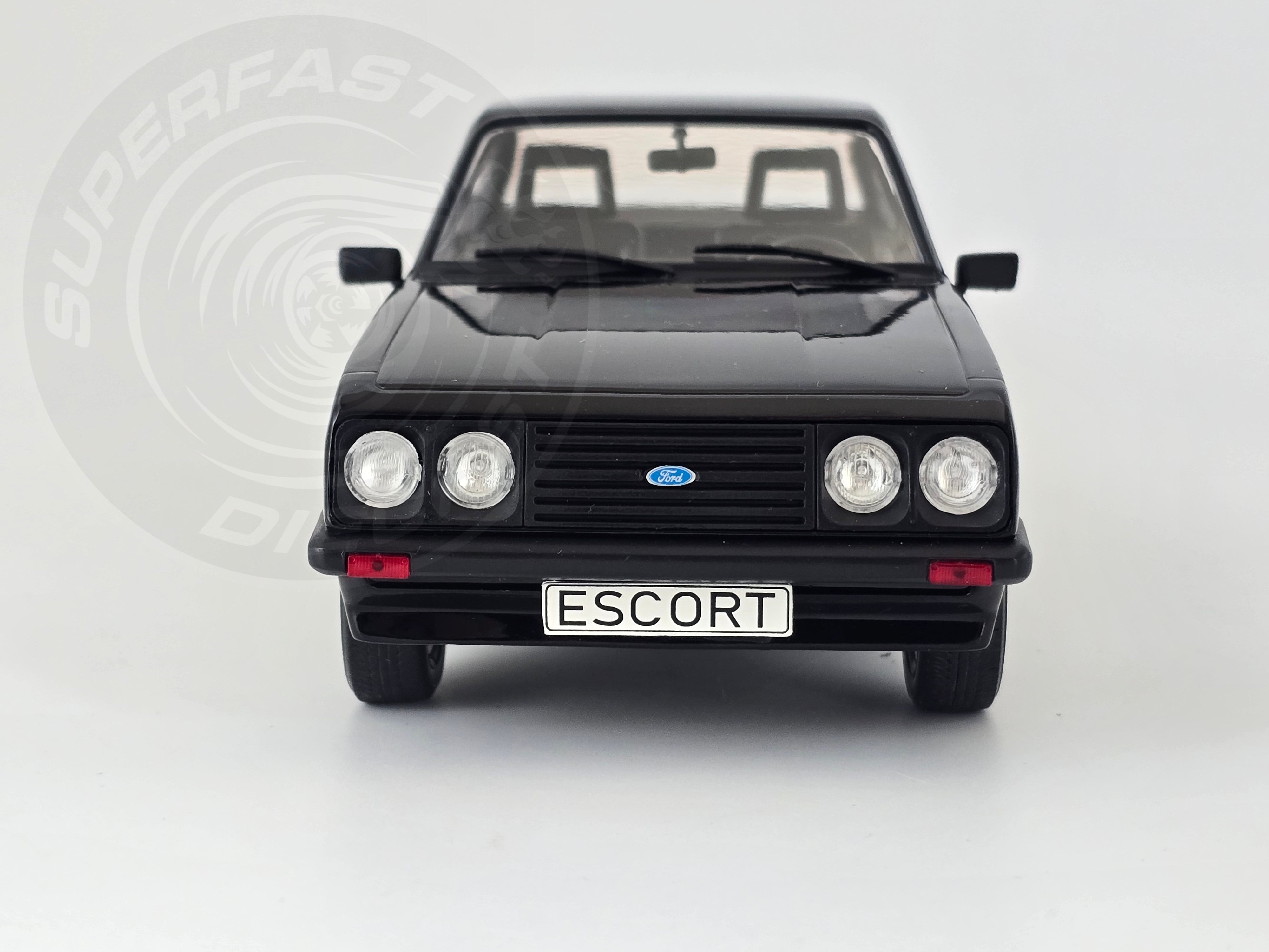 MCG 1:18 Scale Diecast Model Car -  Ford Escort Mk2 RS2000 in Black