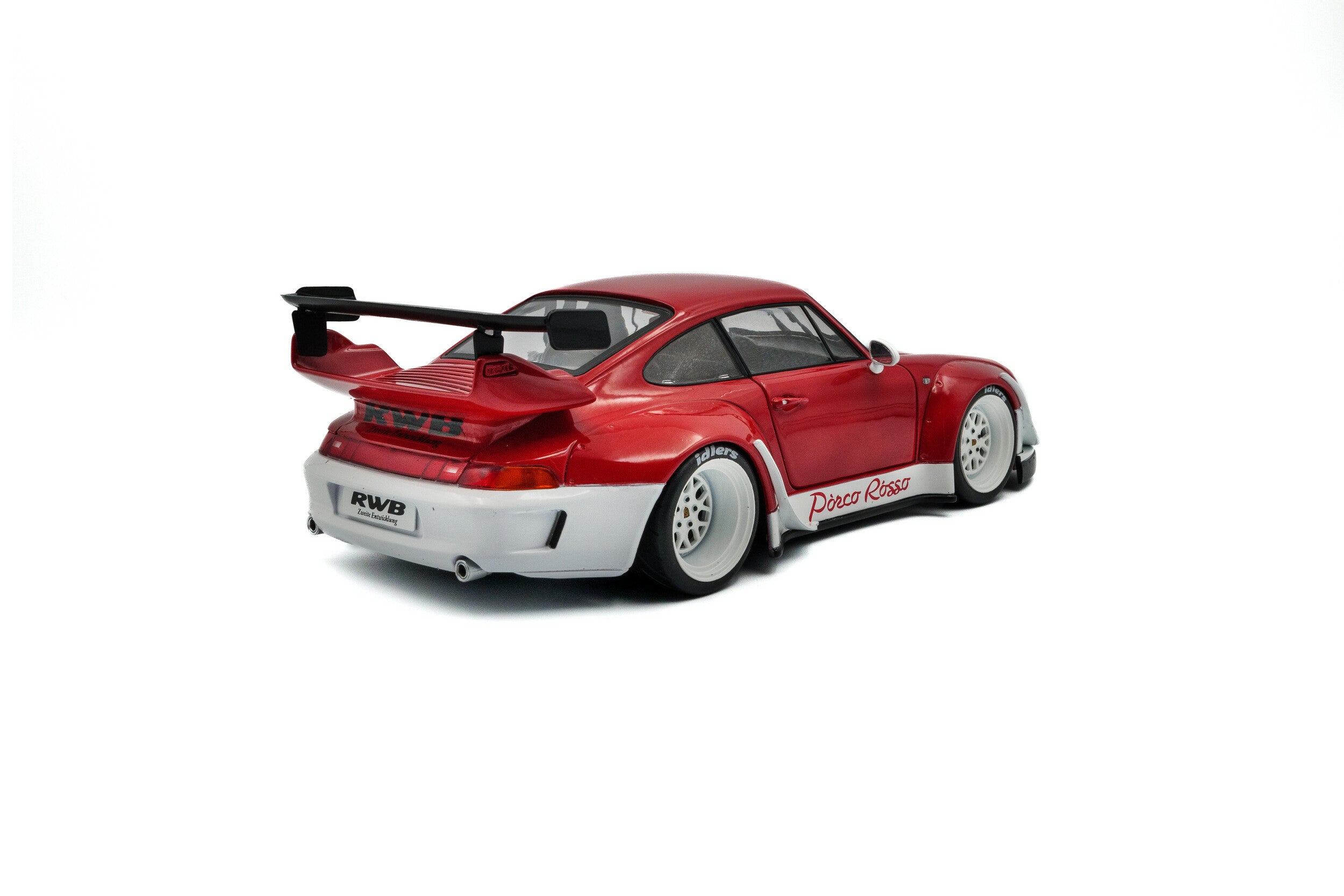Solido 1:18 Diecast - Porsche 911 RWB Porco Rosso, Red/White - S1808505