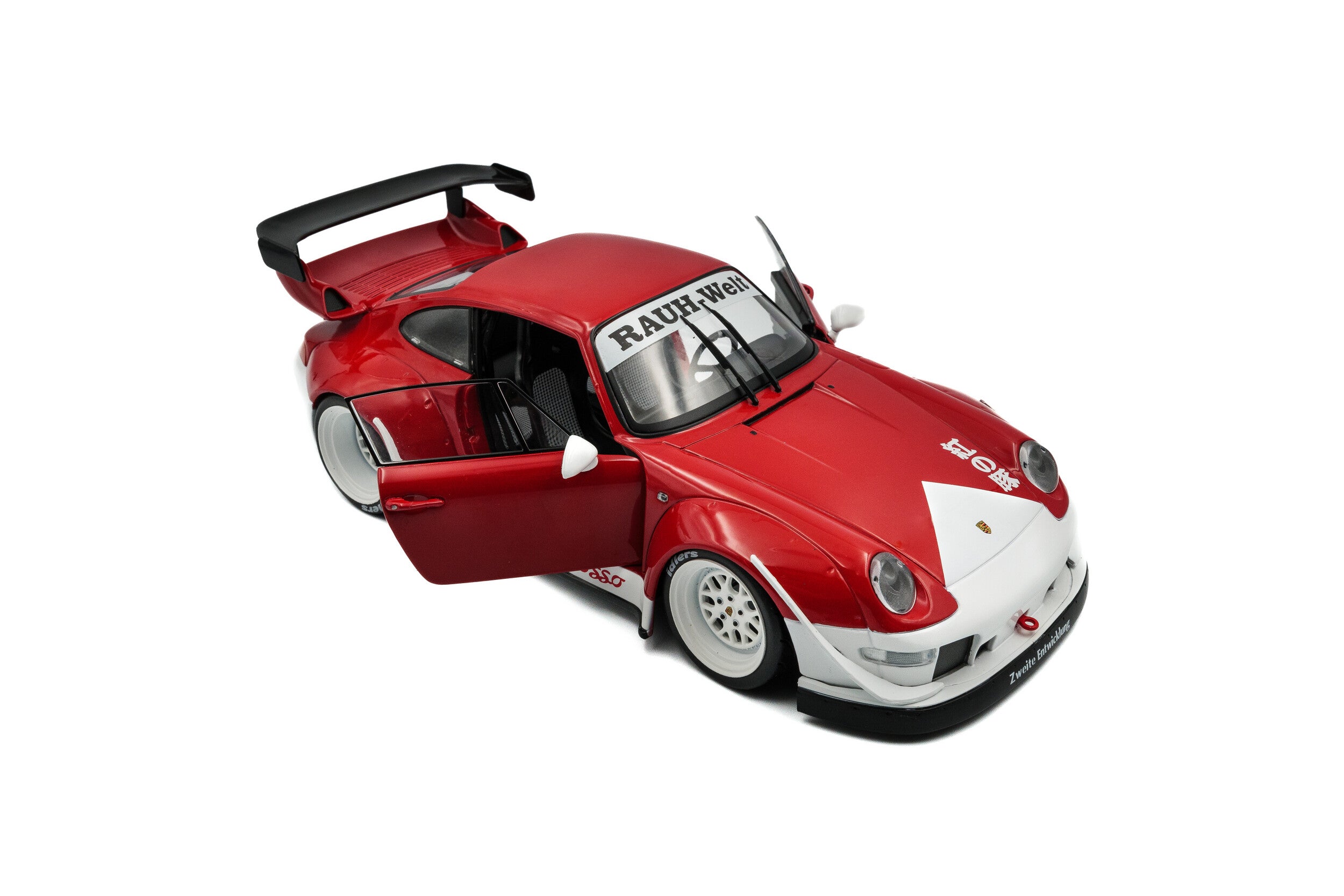 Solido 1:18 Diecast - Porsche 911 RWB Porco Rosso, Red/White - S1808505