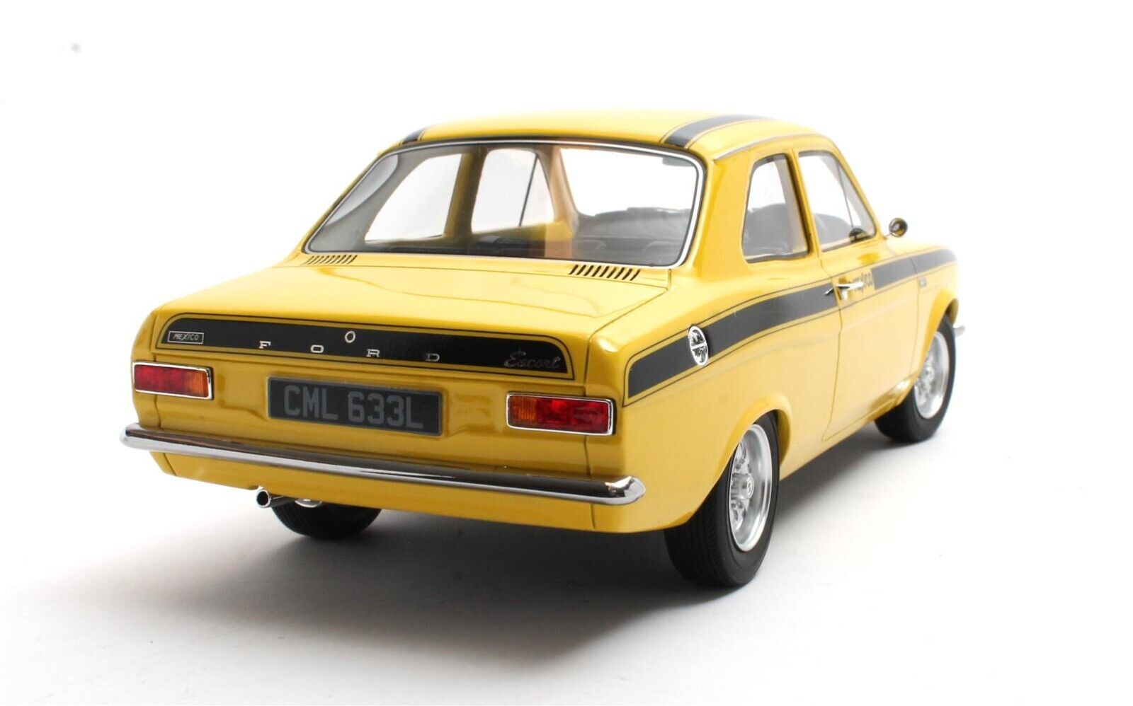 CULT 1:18 Scale Model 1973 Ford Escort Mk1 Mexico - Yellow - CML063-3 - Only 96 Made