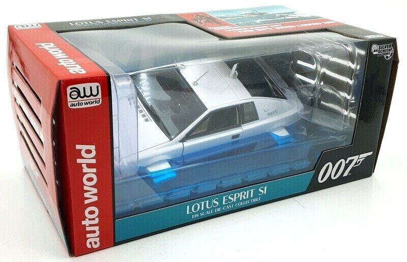AUTO WORLD 1:18 LOTUS ESPRIT SERIES 1 model road car White Bond 007 AWSS132