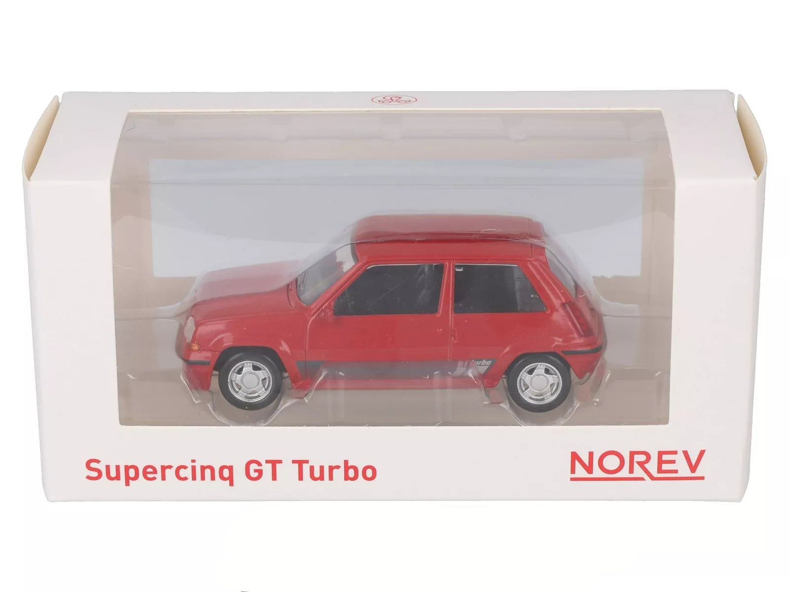 NoRev 1:43 Scale Diecast, 1988 Renault 5 Supercinq GT Turbo Ph2 Jet Car, Red - 510539