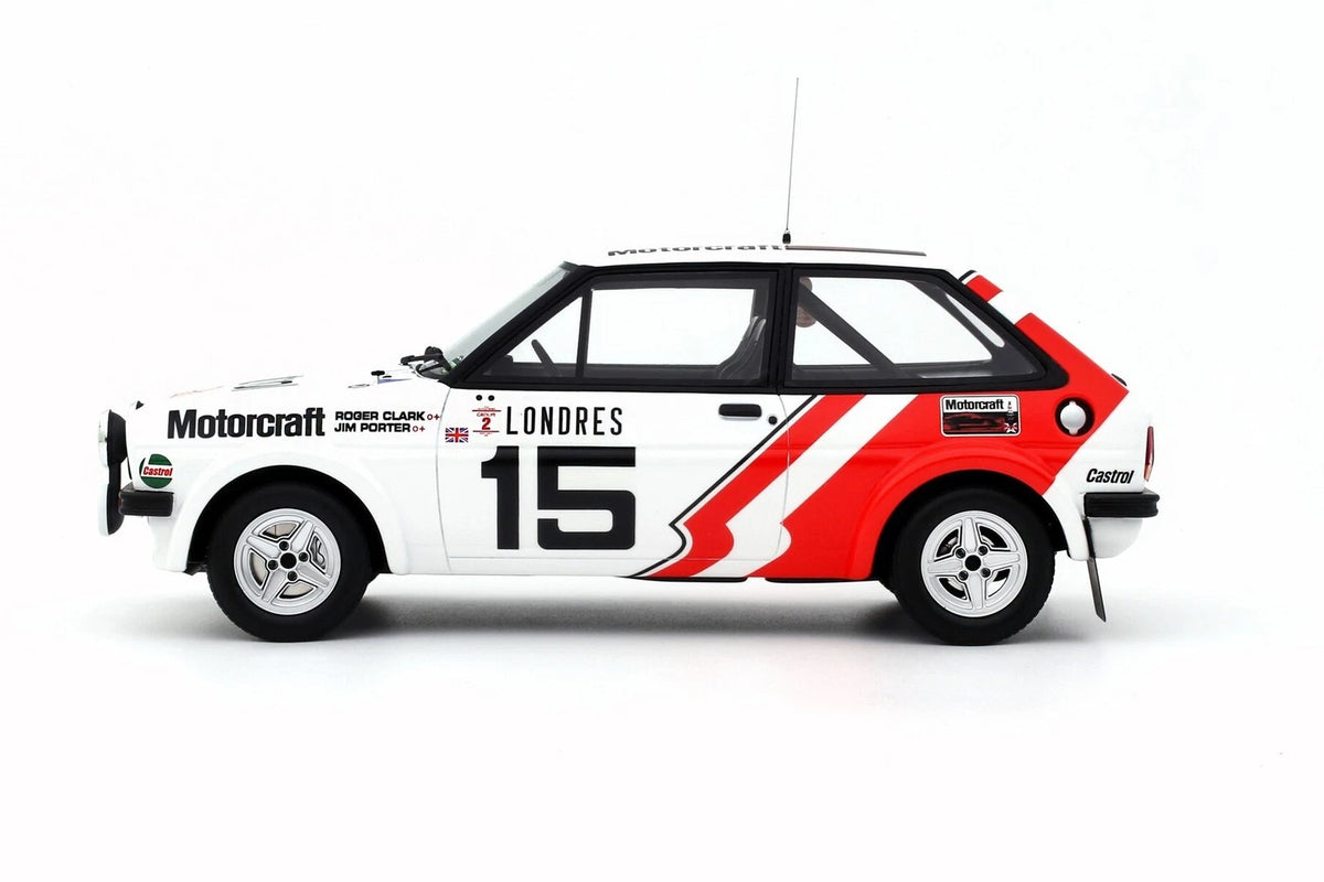 OTTO 1:18 Scale Resin – FORD FIESTA 1600 GR.2 #15 R.CLARK / RALLYE MONTE CARLO 1979, White - OT1271