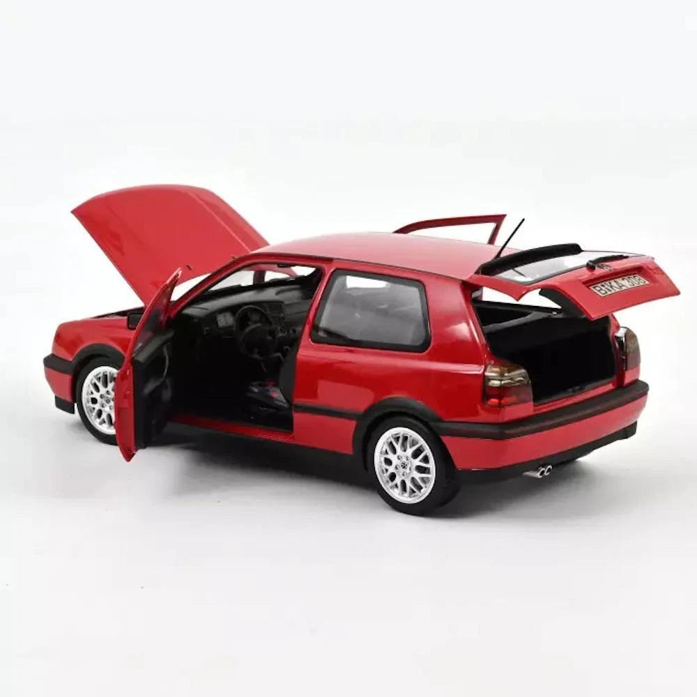Norev 1:18 Scale Diecast - 1996 VW Volkswagen Golf Mk3, Flash Red - 188418R