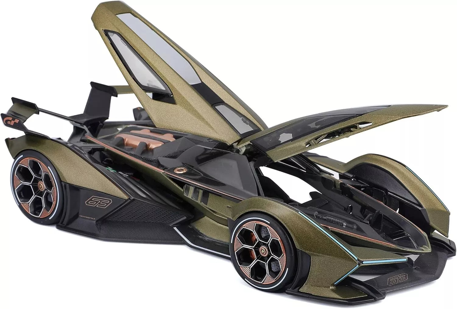 MAISTO 1:18 Scale - Lamborghini V12 Vision Gran Turismo Khaki Diecast Model Car