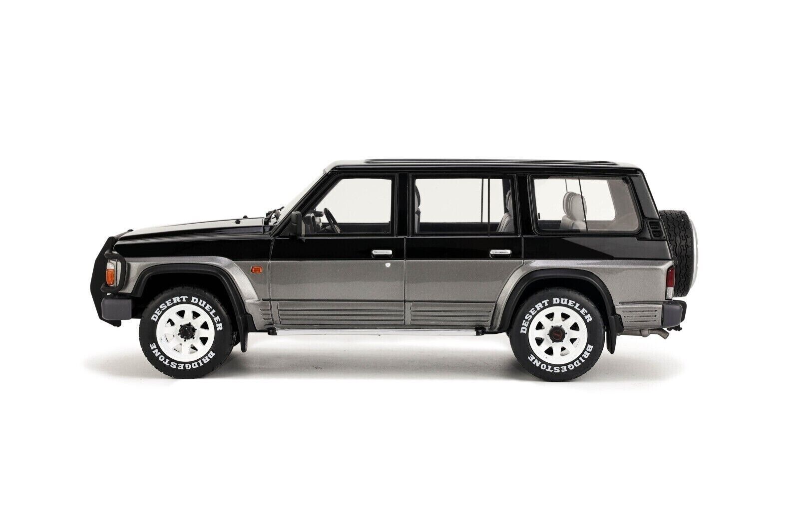 OTTO 1:18 Scale Resin Model Car - 1992 Nissan Patrol GR Y60 - Black/Grey (OT993)