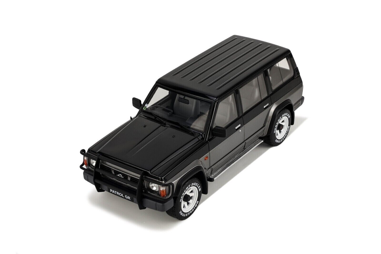 OTTO 1:18 Scale Resin Model Car - 1992 Nissan Patrol GR Y60 - Black/Grey (OT993)