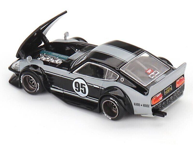 Mini GT 1:64 Scale Kaido House Datsun Fairlady Z GT 95 Drifter V1 Black Grey (RHD) - KHMG079