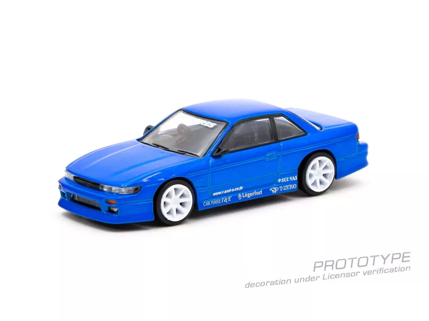 TARMAC WORKS 1:64 Scale Diecast, VERTEX Nissan Silvia S13 Blue Metallic, Toyo Tyres - T64G-025-BL