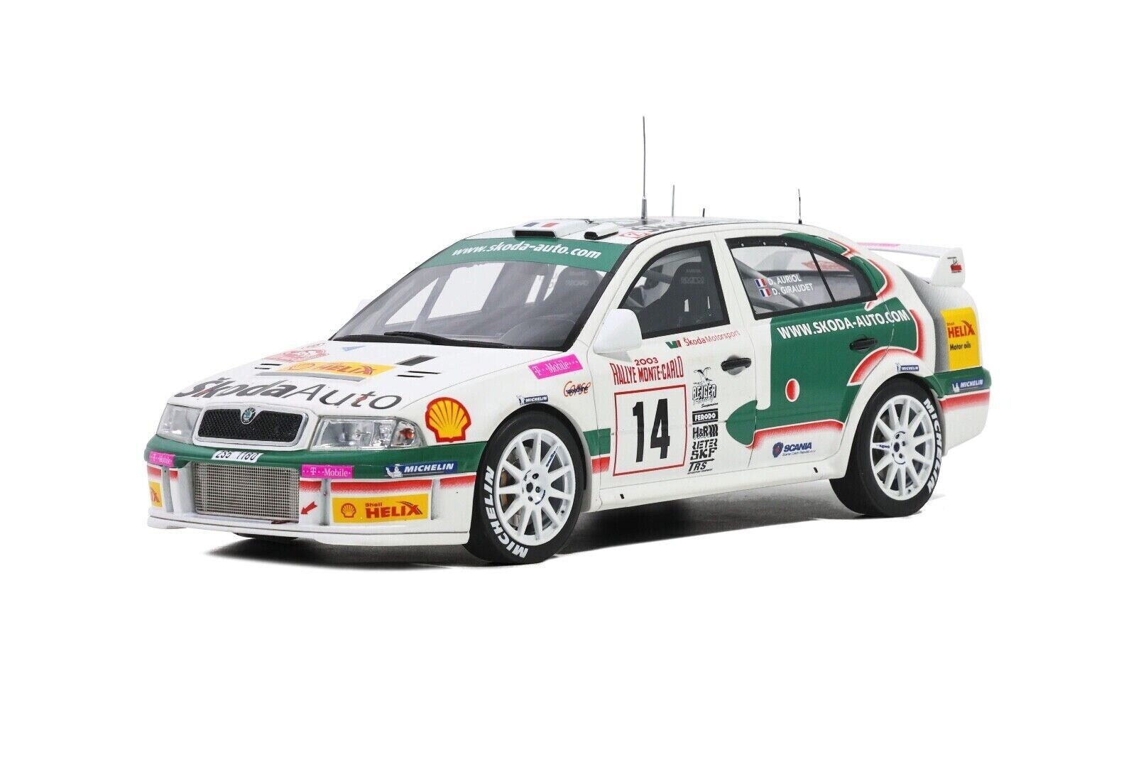 OTTO 1:18 Scale Resin Model - 2003 Skoda Octavia WRC D Auriol Rallye Monte Carlo (OT431)