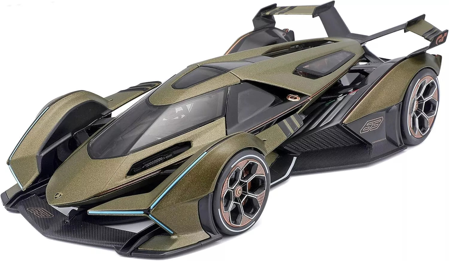 MAISTO 1:18 Scale - Lamborghini V12 Vision Gran Turismo Khaki Diecast Model Car