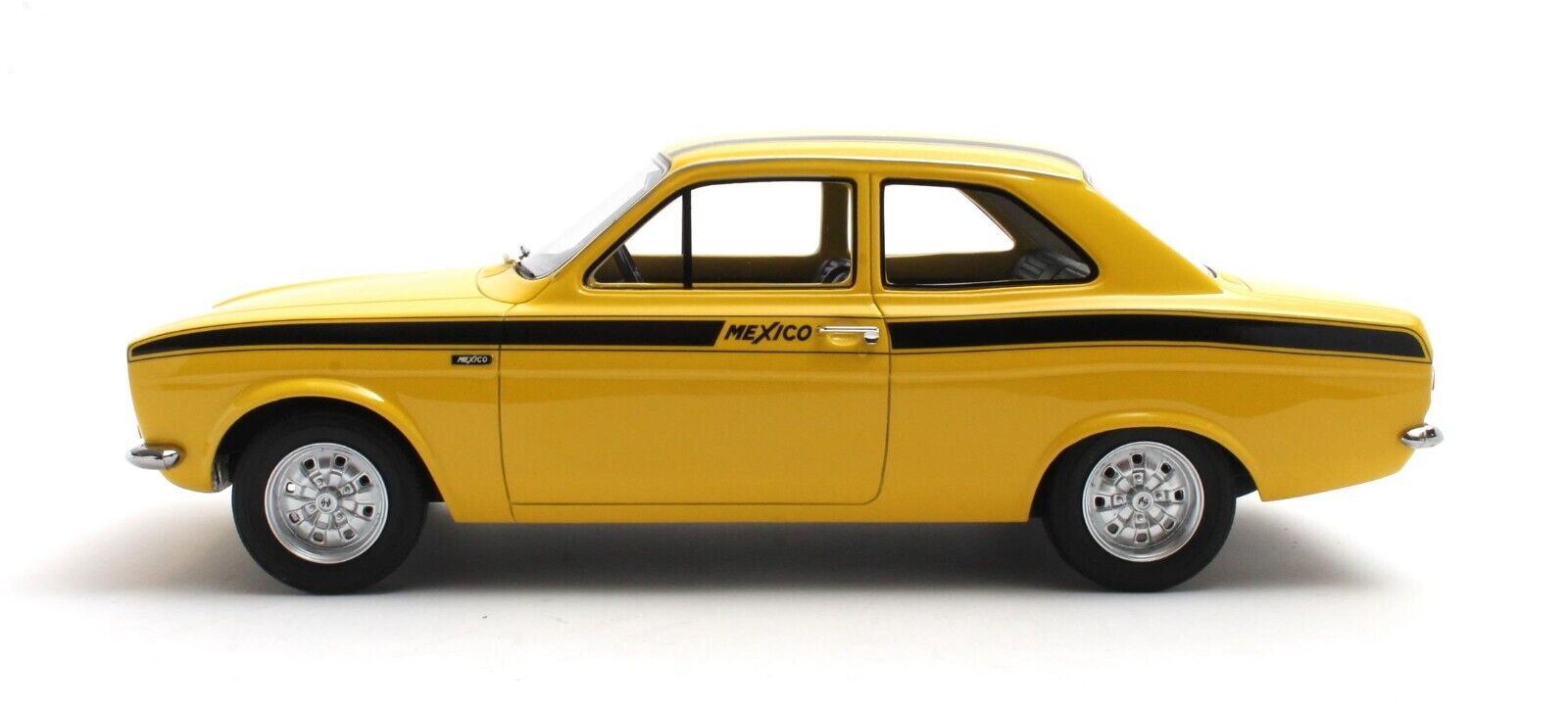 CULT 1:18 Scale Model 1973 Ford Escort Mk1 Mexico - Yellow - CML063-3 - Only 96 Made