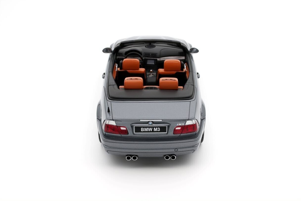 OTTO 1:18 Scale Resin Model Car - 2004 BMW E46 M3 Convertible - Grey (OT1006)