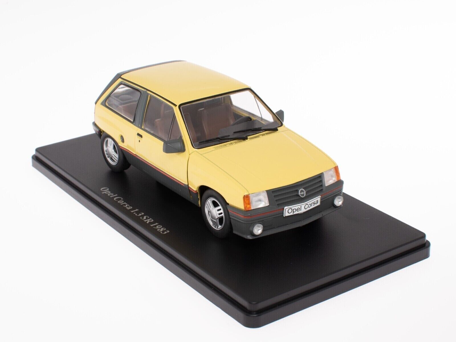 MAG 1:24 Scale Diecast Model Car - Opel Corsa SR (Vauxhall Nova) in Yellow - Blister Pack
