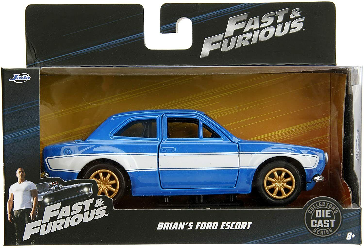 1:32 Brians FORD ESCORT RS2000 MK1 model road car FAST & FURIOUS JADA 97188