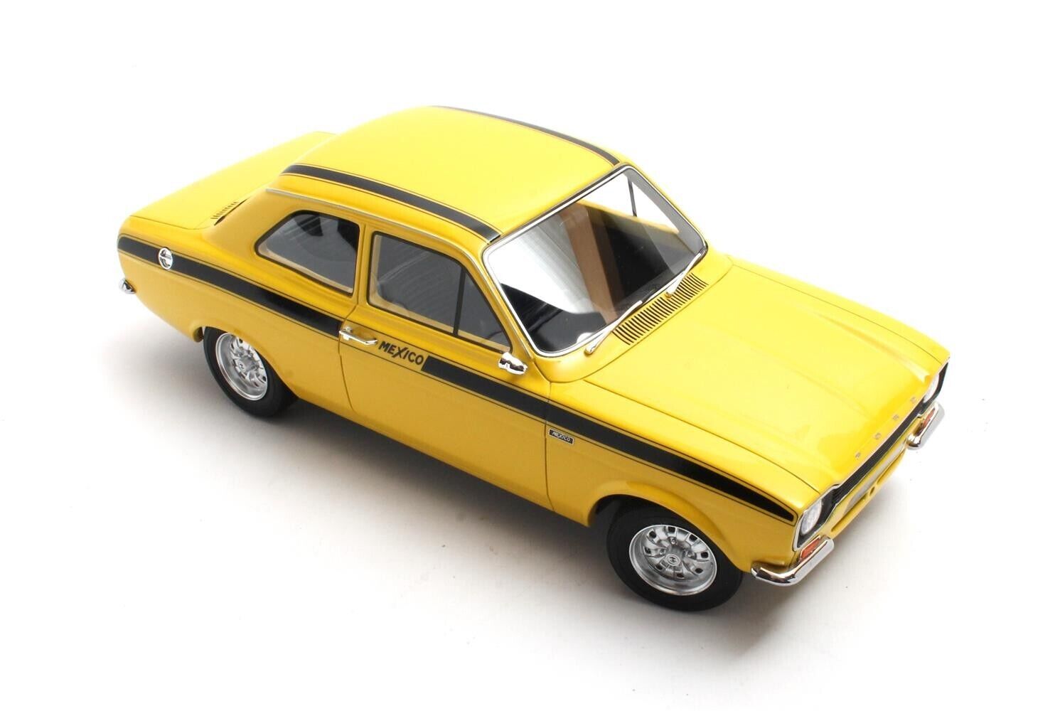 CULT 1:18 Scale Model 1973 Ford Escort Mk1 Mexico - Yellow - CML063-3 - Only 96 Made