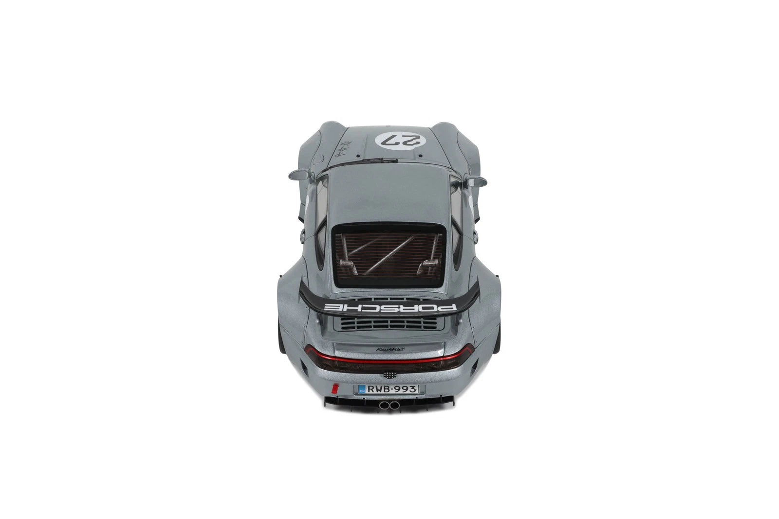 GT Spirit 1:18 Scale Resin, 2024 Porsche 911 RWB Yuiitsumuni - Silver - GT522