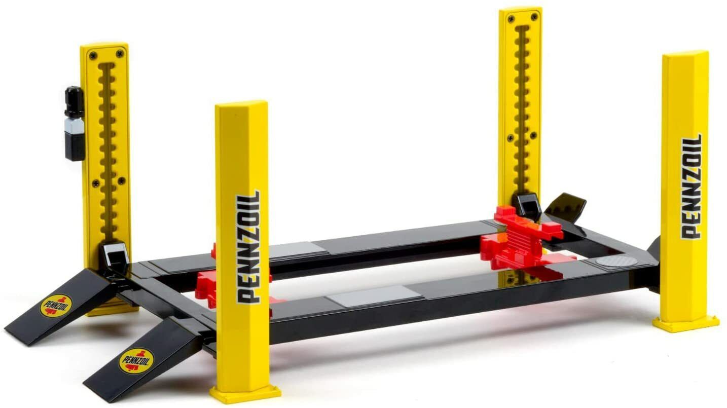 Greenlight 1/18 Scale Adjustable four post lift PENNZOIL for 1:18 Scale Models