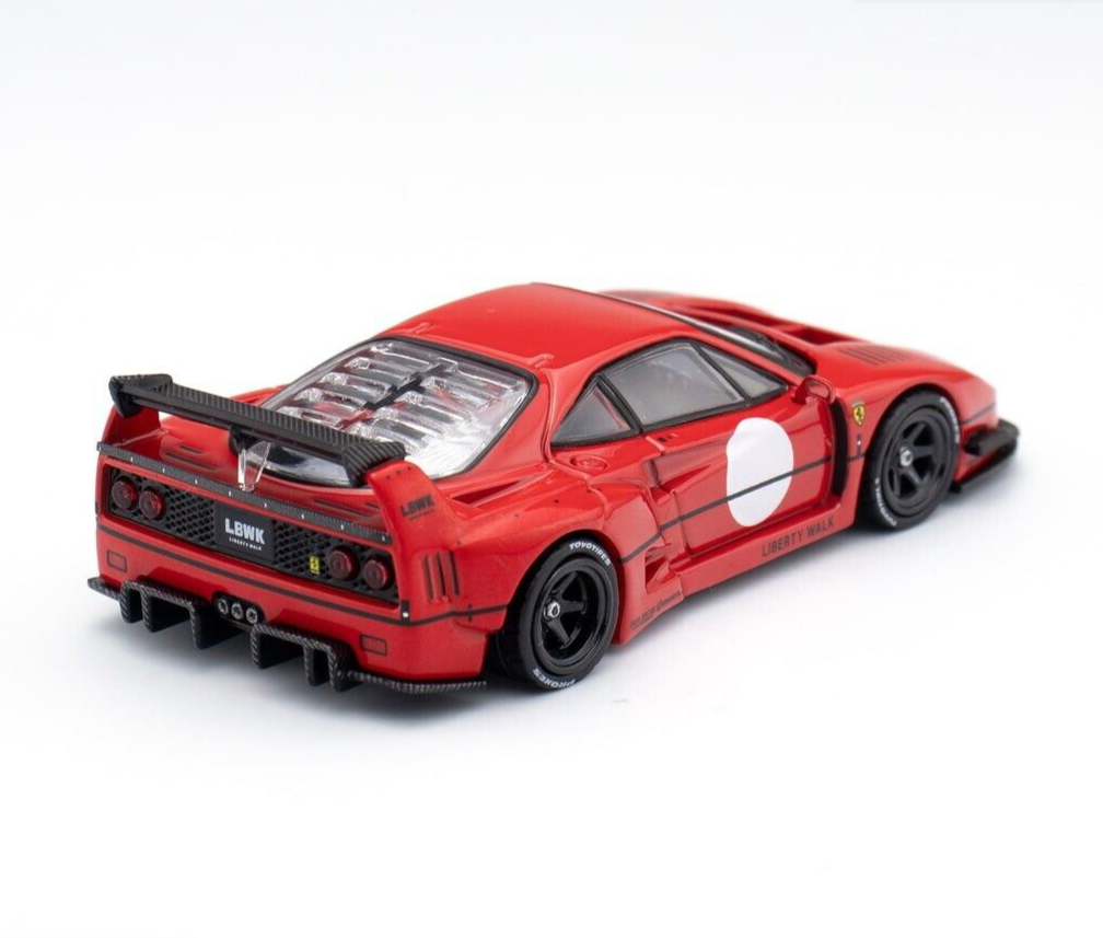 INNO64 1:64 Scale Diecast Ferrari F40 LBWK - Liberty Walk, Tokyo Red